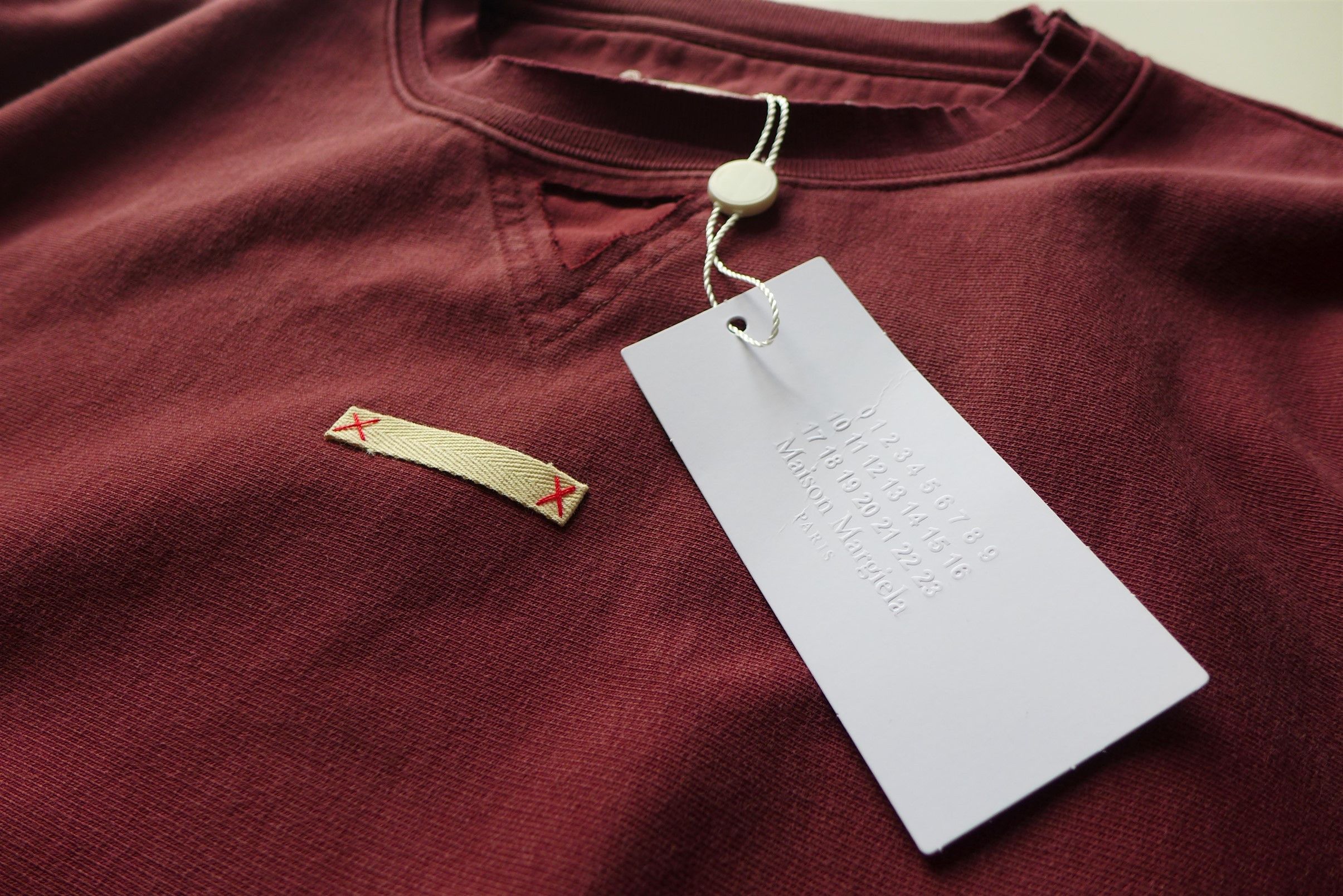 Maison Margiela Margiela Oversized Name Tag Sweatshirt - Washed Burgundy Size US M / EU 48-50 / 2 - 10 Thumbnail