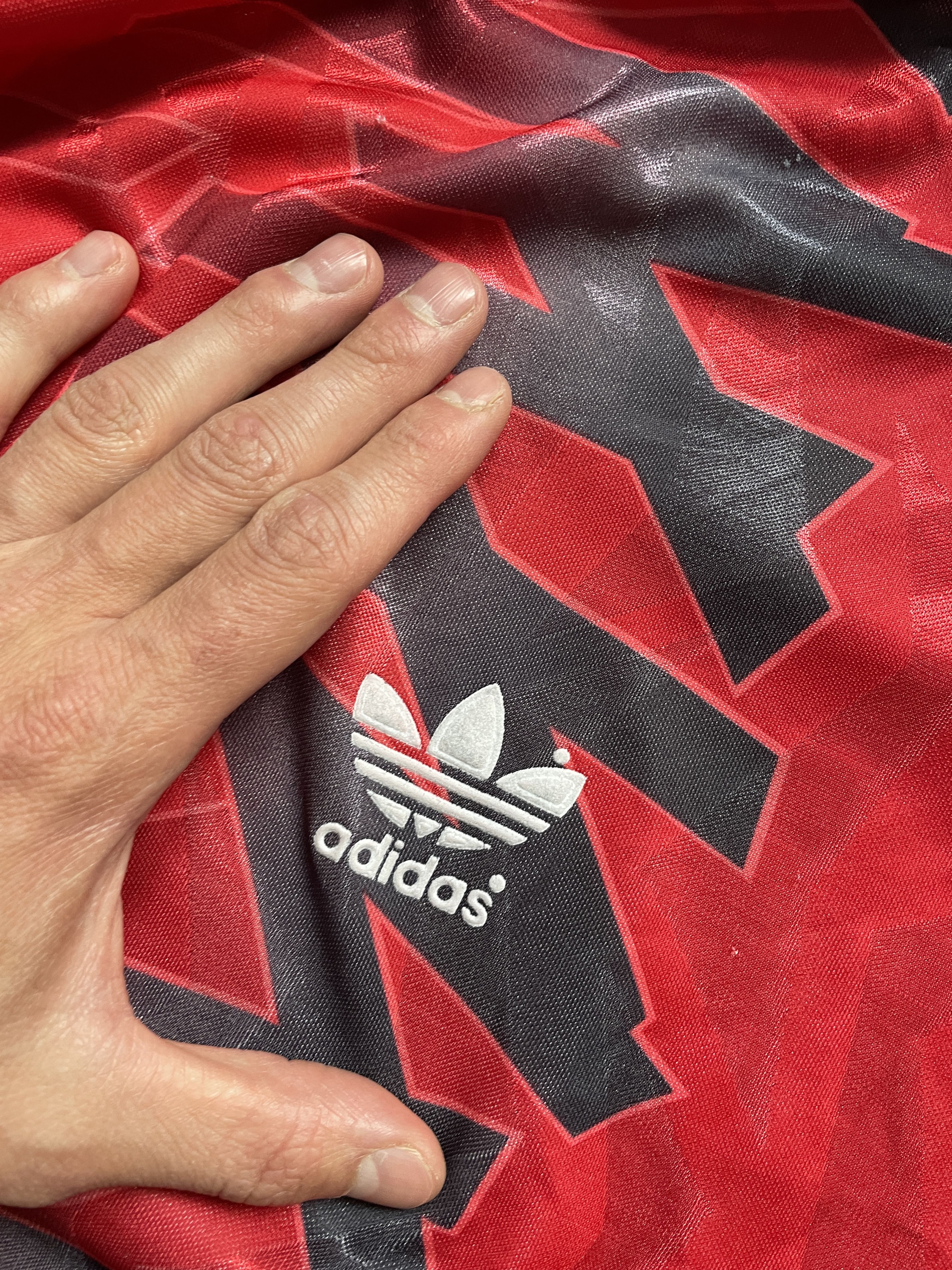Adidas VINTAGE 90S ADIDAS RED BLOKECORE TEMPLATE LONGSLEEVE JERSEY Size US L / EU 52-54 / 3 - 4 Thumbnail