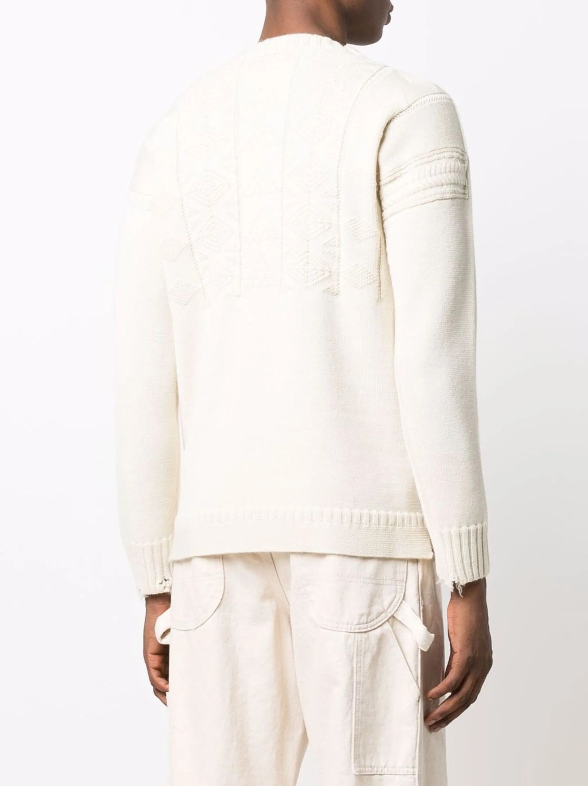 Maison Margiela oc11z0925 Crewneck Knit Sweater in Beige Size US M / EU 48-50 / 2 - 4 Thumbnail