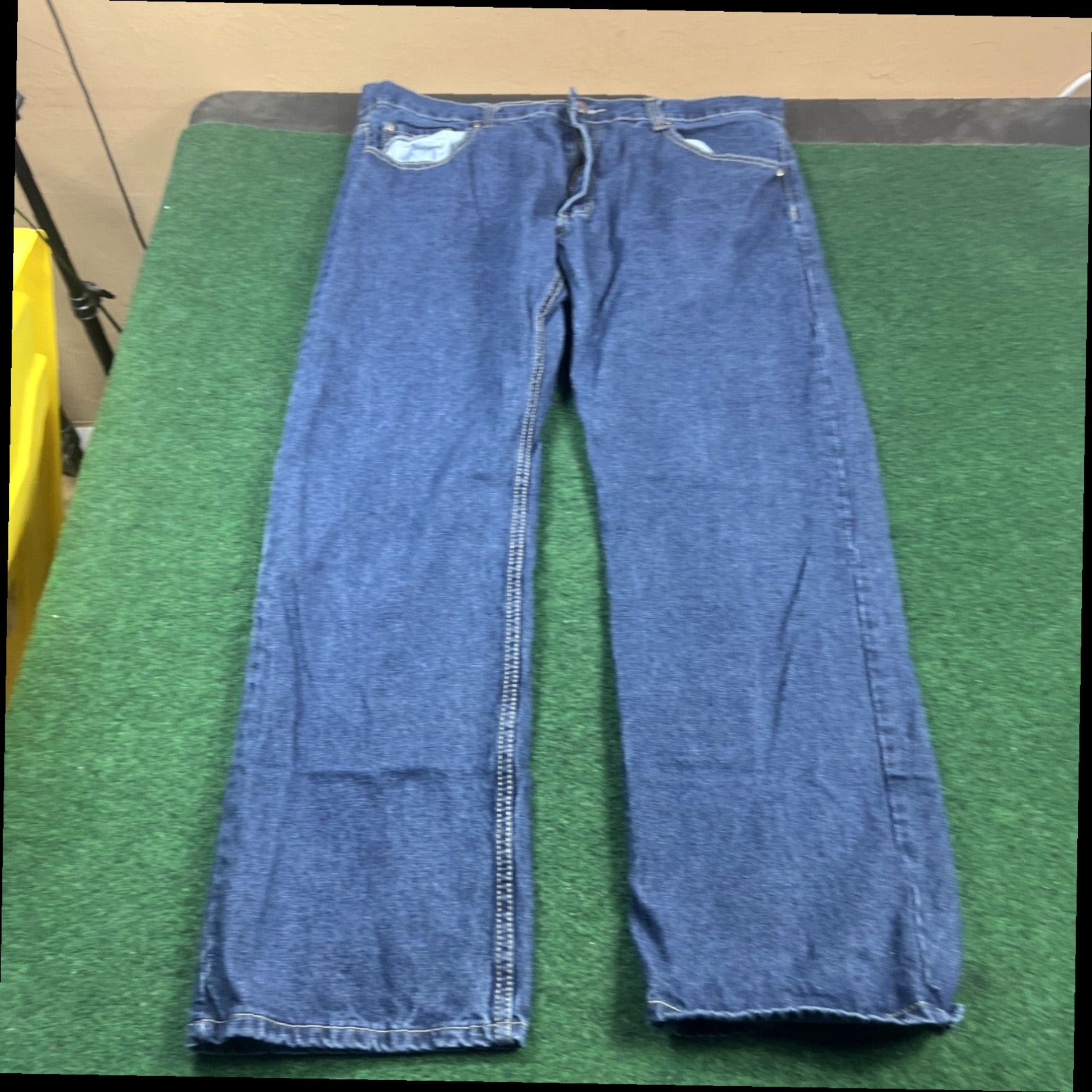 Vintage Moda Int'l The London Blue Jean Baggy Casual 40x32 Relaxed Fit Size 27" / US 4 / IT 40 - 5 Thumbnail