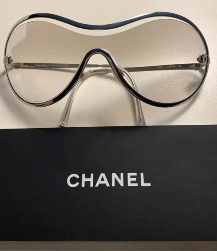 CHANEL Sunglasses 4030 Rimless Rhinestone 4017 Shields