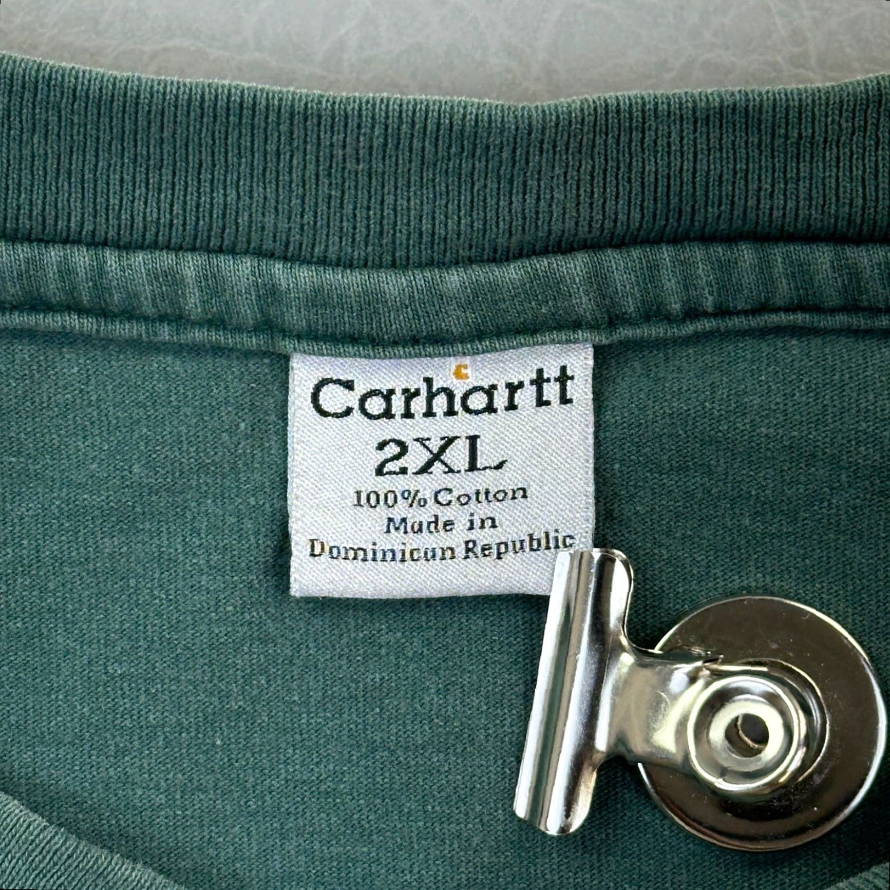 Carhartt Carhartt Mens Shirt 2XL Green Long Sleeve Henley Pocket Tee Work Wear Casual Vintage Size US XXL / EU 58 / 5 - 7 Thumbnail