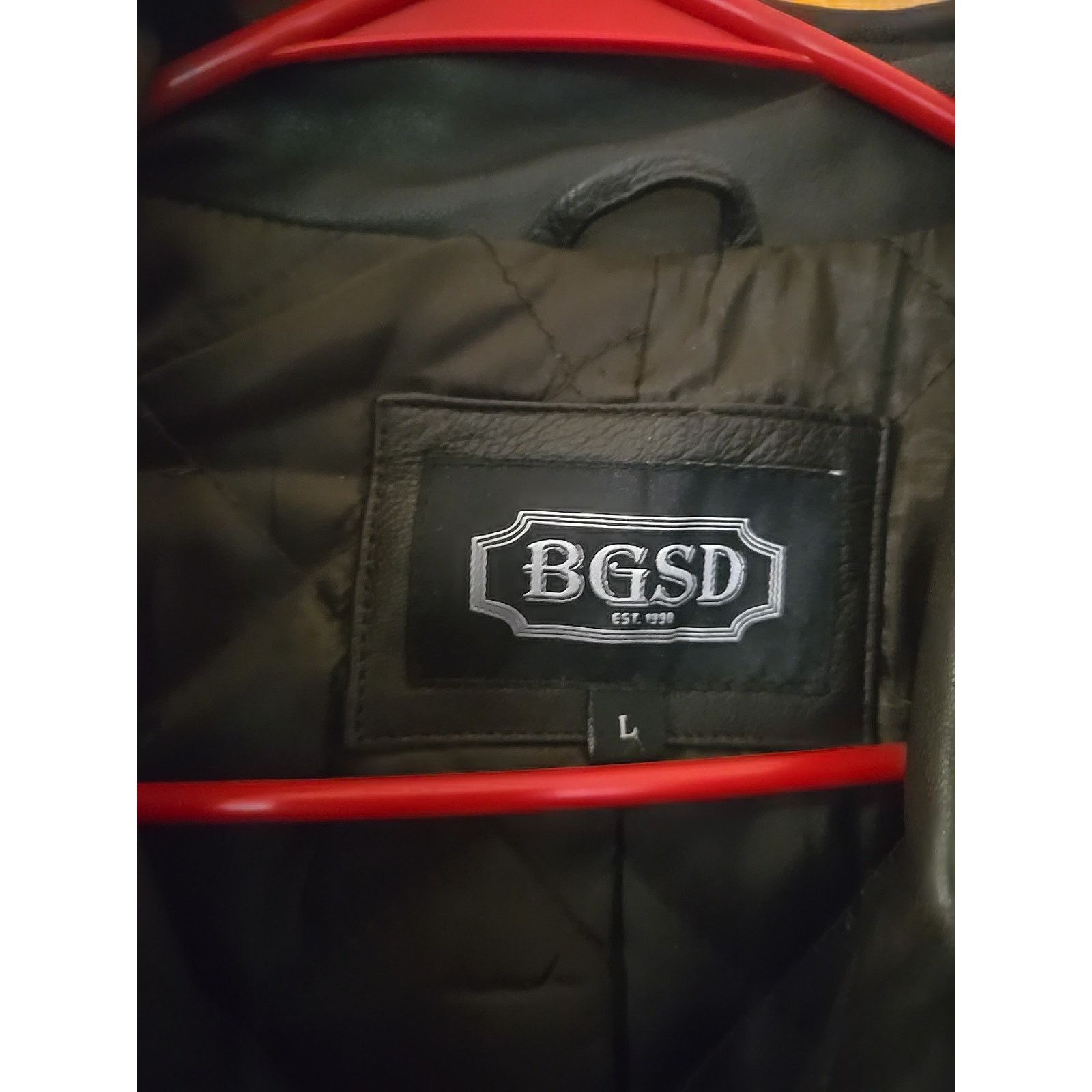 Leather BGSD Mens Leather VEST Black QUILTED INTERIOR SIZE LARGE Size US L / EU 52-54 / 3 - 3 Thumbnail
