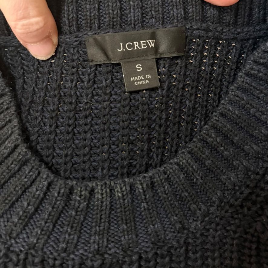J.Crew Classic Knit Striped Sweater S Navy Blue White J.Crew Preppy Size S / US 4 / IT 40 - 4 Thumbnail