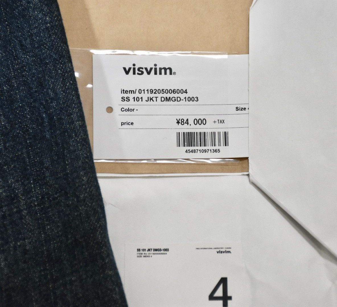 Visvim Visvim 19aw 101 Jkt Dmgd-1003 D1003 size4 Size US XL / EU 56 / 4 - 8 Thumbnail