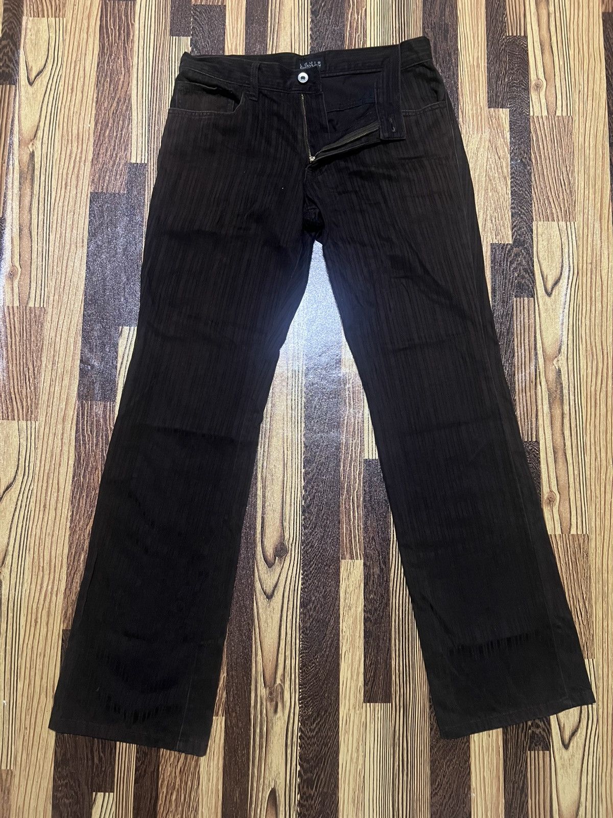 Japanese Brand Louis Chavlon Jeans Men’s Striped Pants Size US 32 / EU 48 - 3 Thumbnail