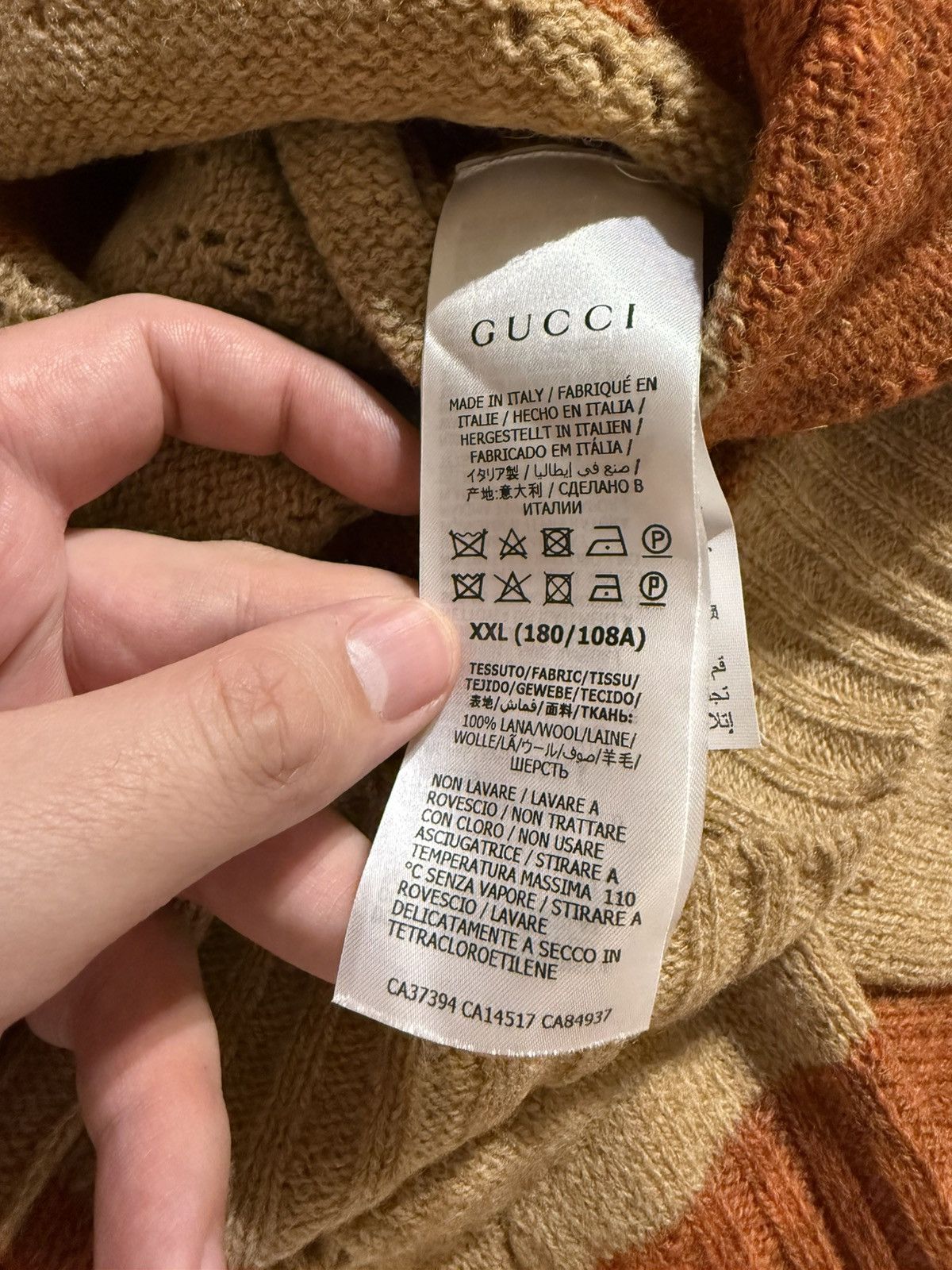 Gucci Gucci GG Pattern knit Pullover Sweater Size US XXL / EU 58 / 5 - 6 Thumbnail