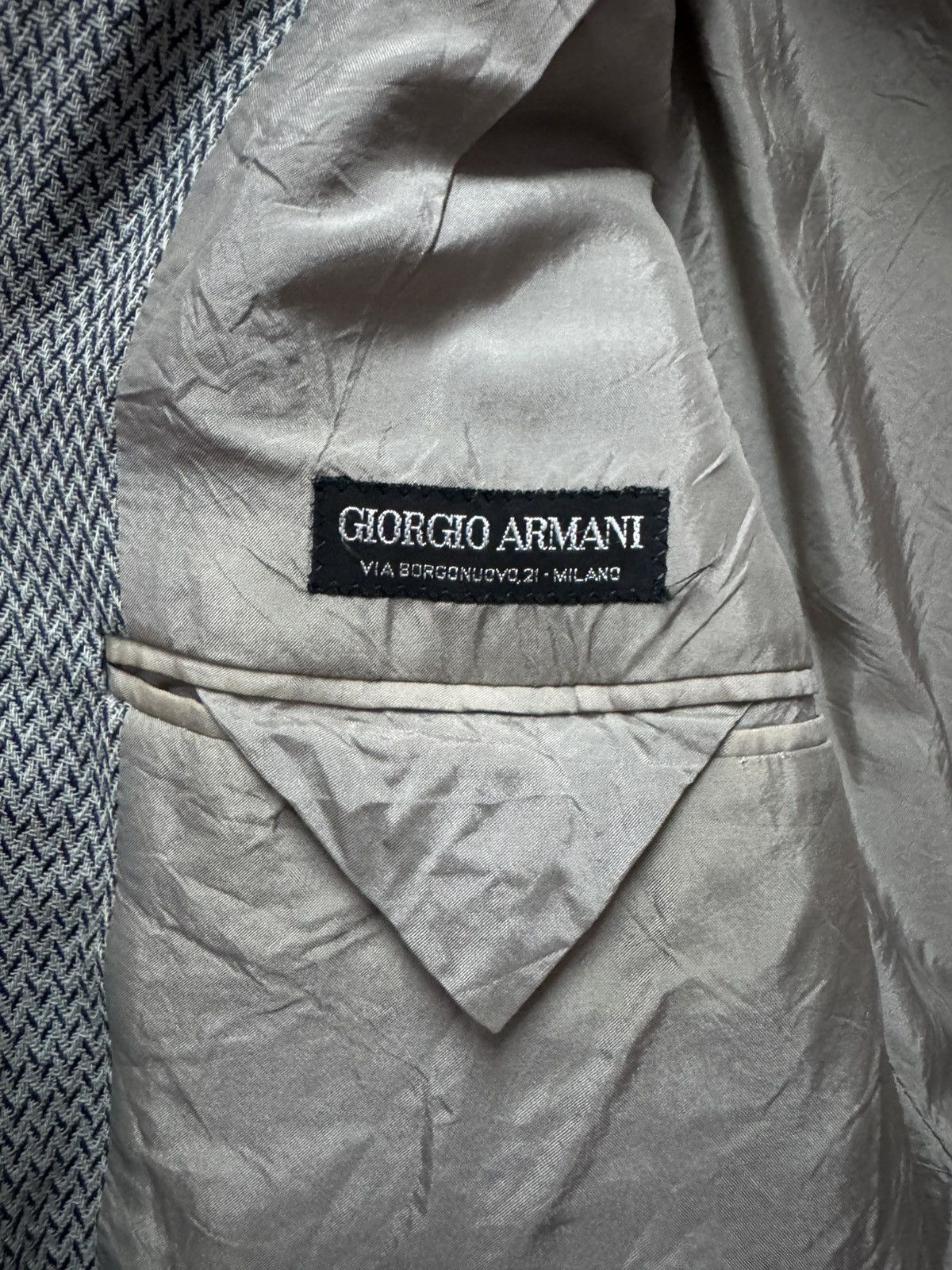 Giorgio Armani Vintage Giorgio Armani Waze Design Blazer Size US M / EU 48-50 / 2 - 17 Thumbnail