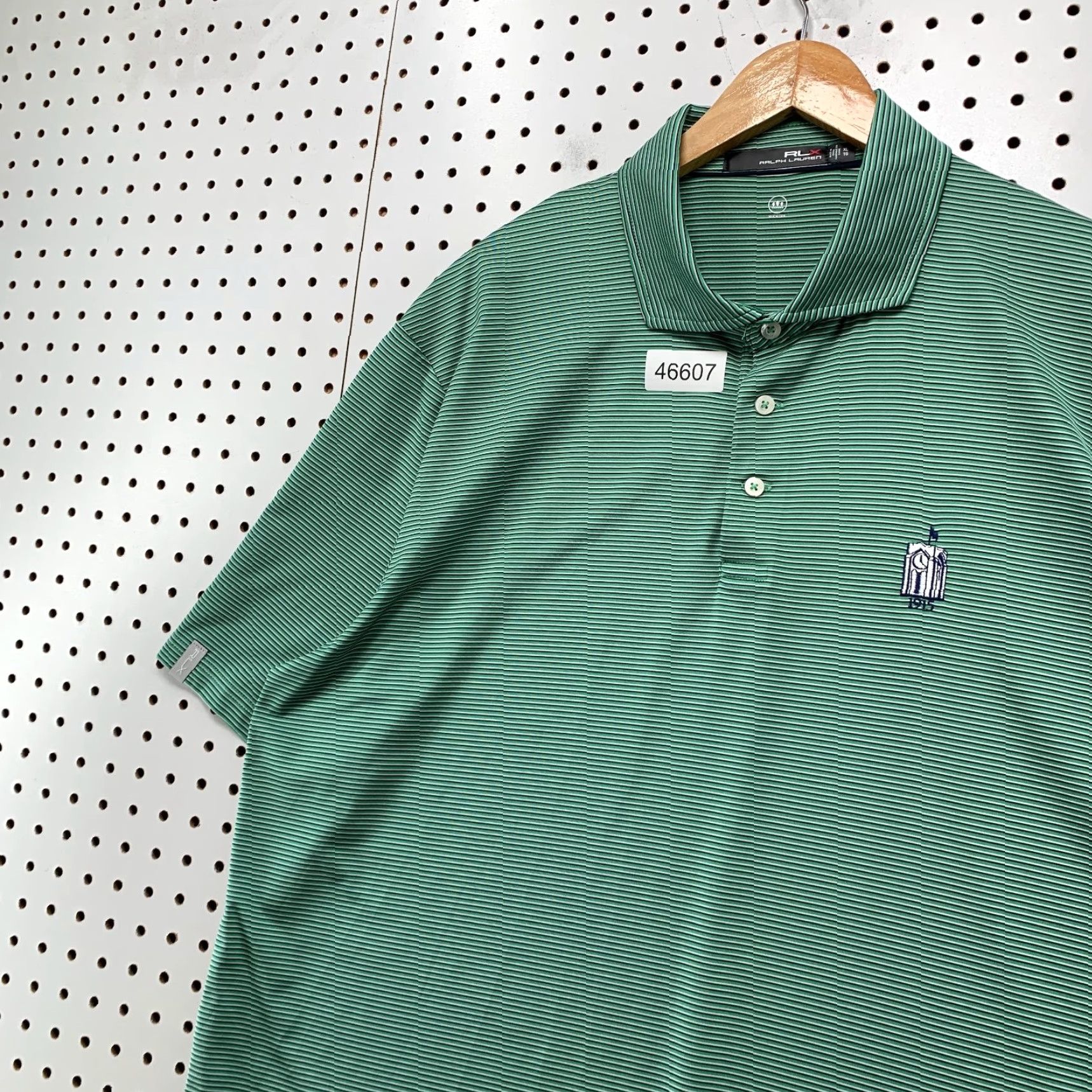 RLX Ralph Lauren RLX Ralph Lauren Polo Shirt Mens XL Green Striped Wicking Performance Collared Size US XL / EU 56 / 4 - 5 Thumbnail