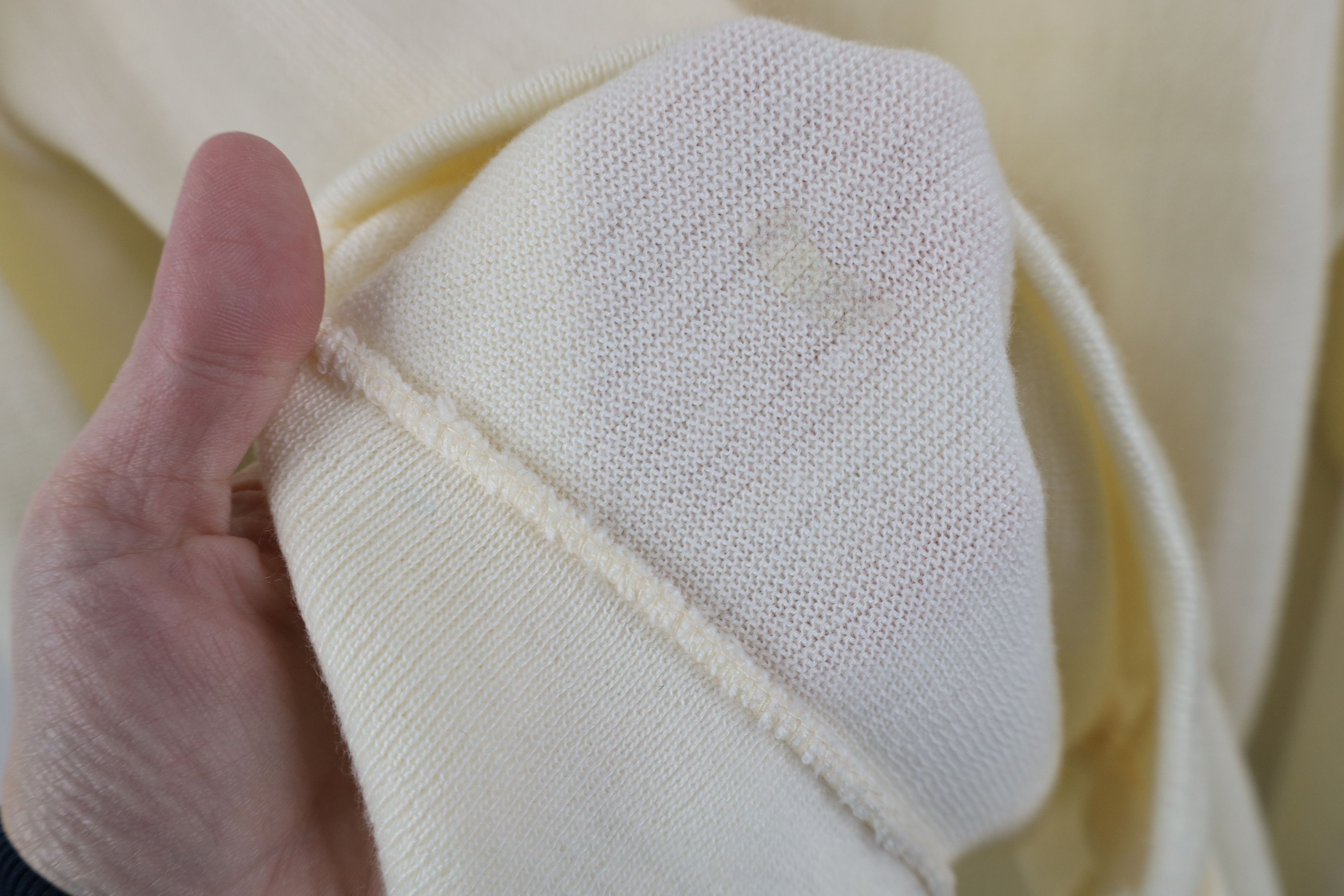 Vintage Vintage 70s Streetwear Cobain Cardigan Sweater Cream USA Size US L / EU 52-54 / 3 - 5 Thumbnail