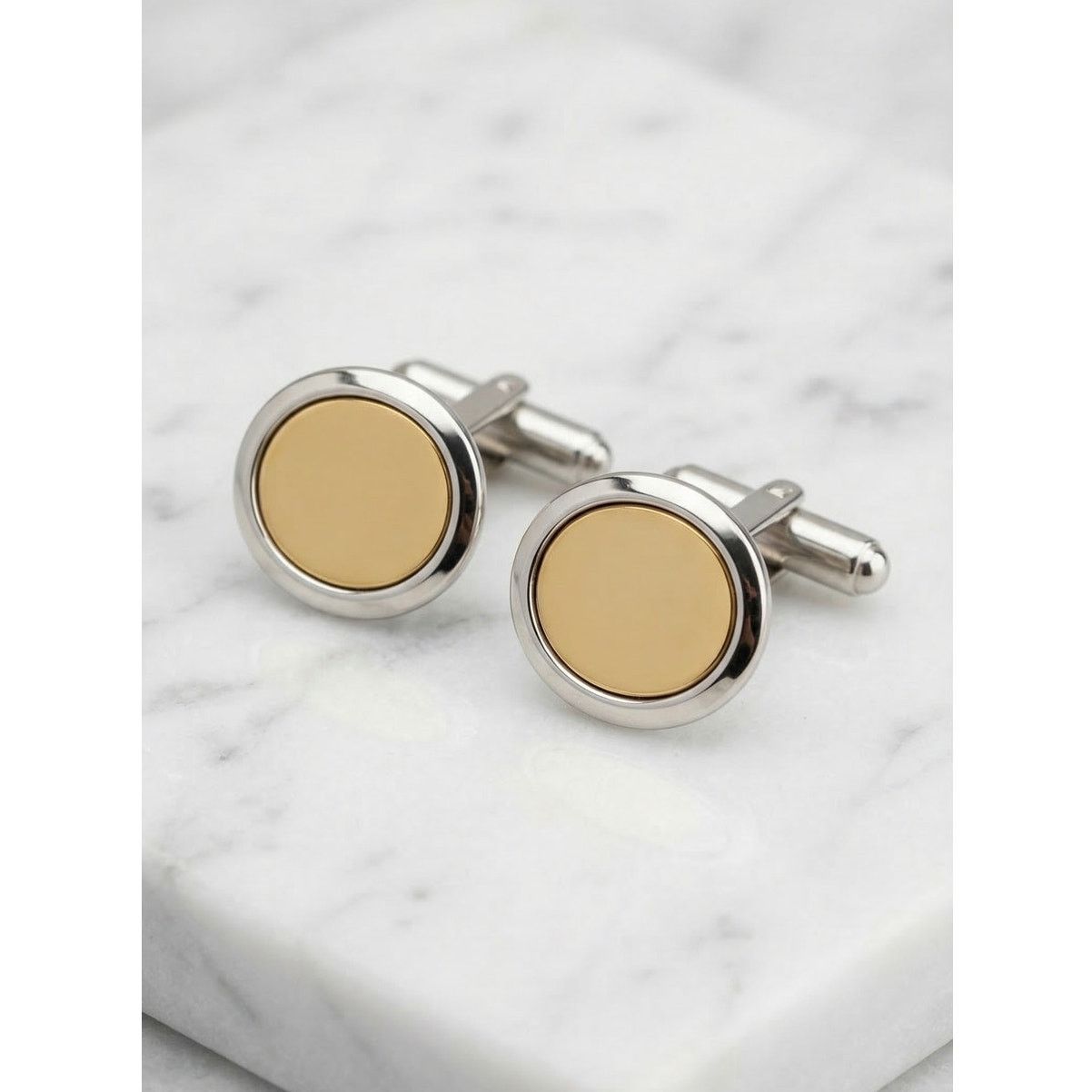 Dior Christian Dior Gold Tone Sterling Silver 925 Round Cufflinks Size ONE SIZE - 3 Thumbnail