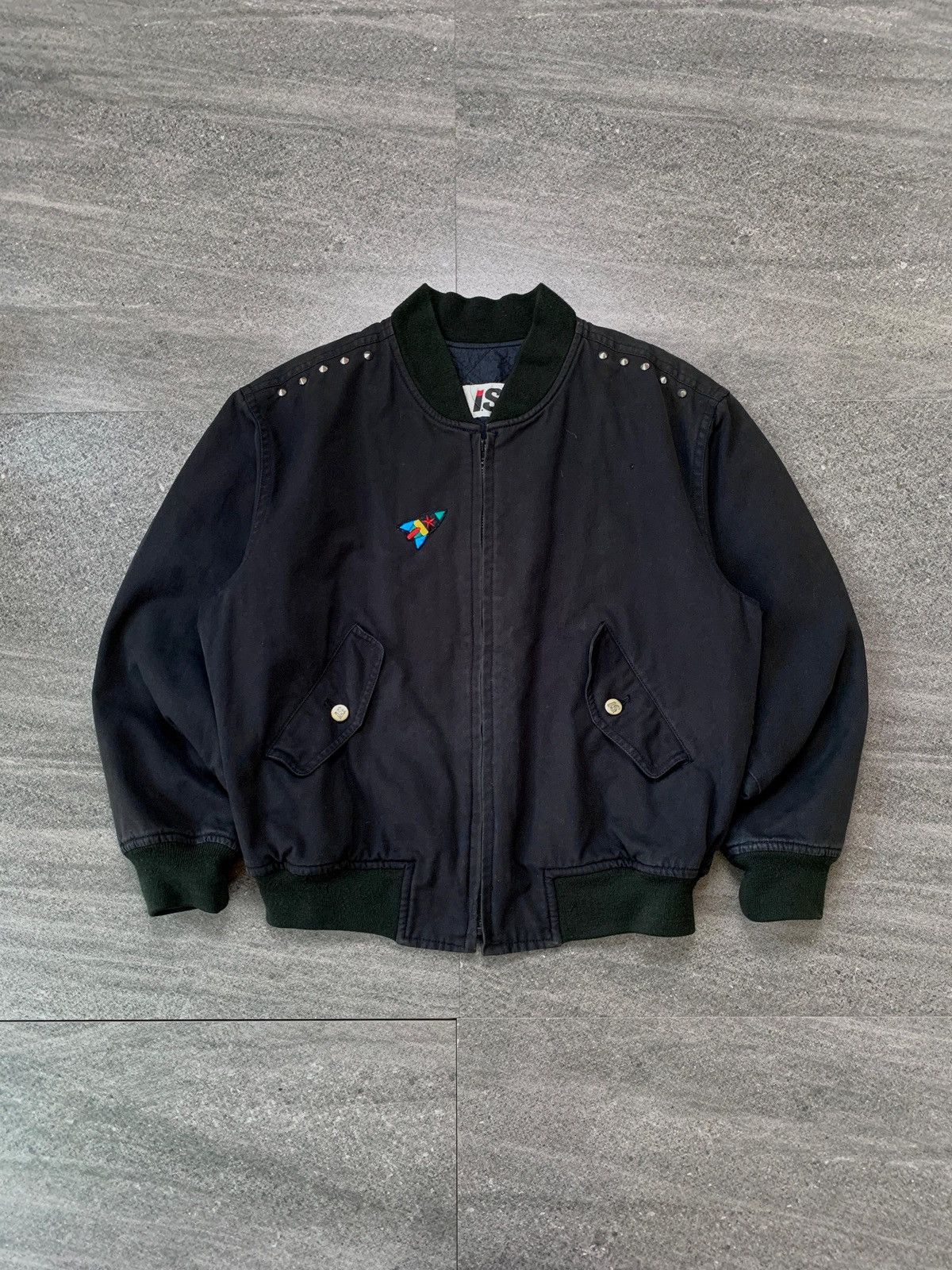 Issey Miyake FREE TAX ! 80s IS Logo Bomber Jacket Size US M / EU 48-50 / 2 - 1 Thumbnail