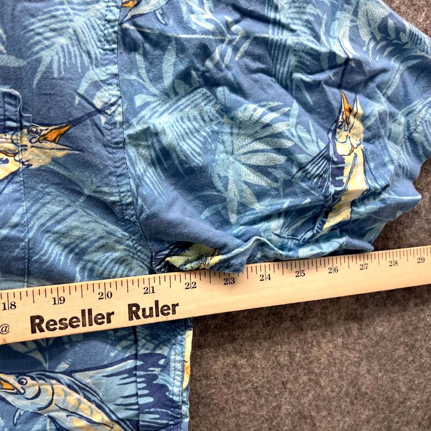 Vintage Reel legends Shirt Men L Blue Floral Hawaiian Button-Up Collared Short Sleeve Vintage: No Size US L / EU 52-54 / 3 - 7 Thumbnail