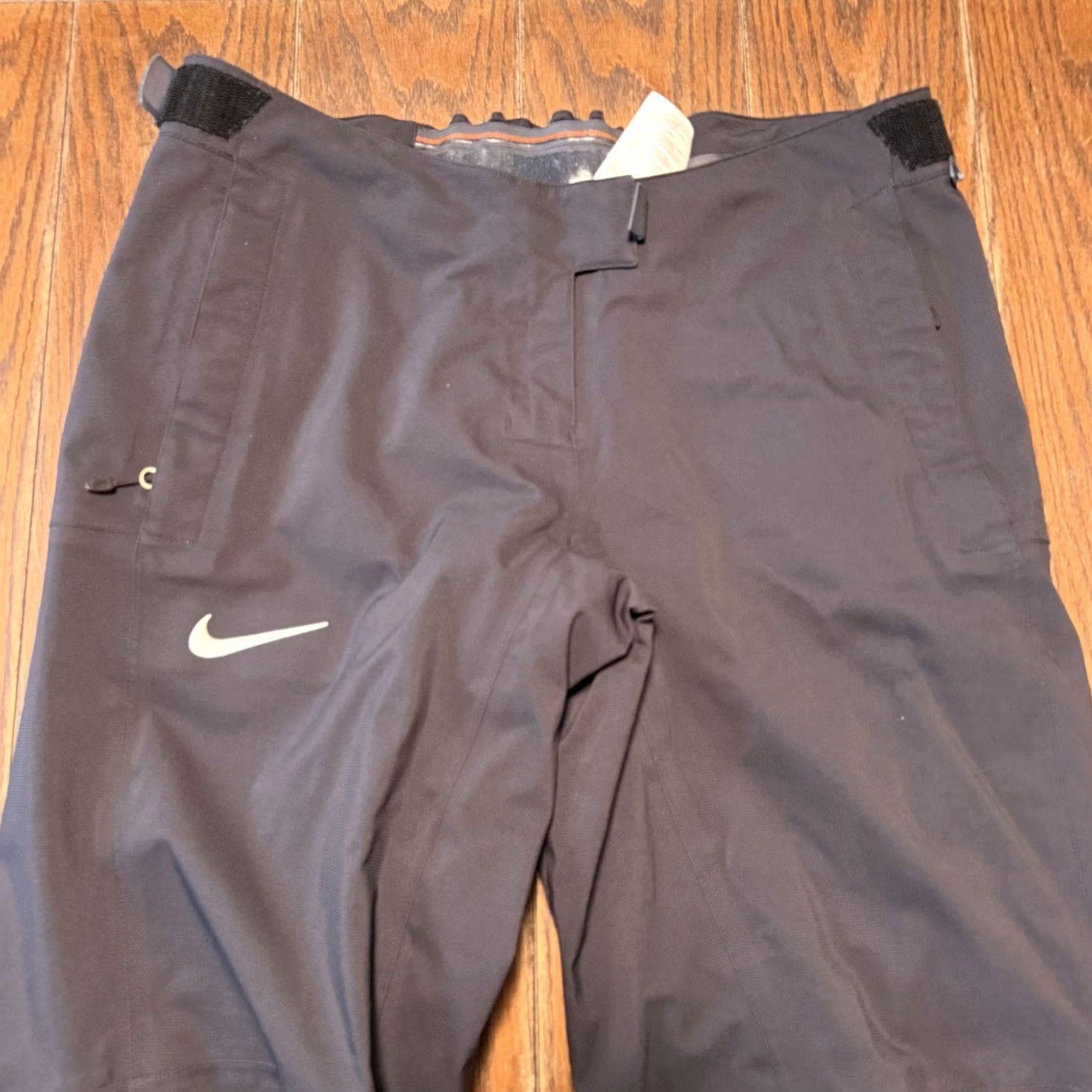 Nike VTG 90s NIKE Track Pants Mens XXL Black Nylon Zip Pockets Adjustable 920220 KL4 Size US 39 - 4 Thumbnail