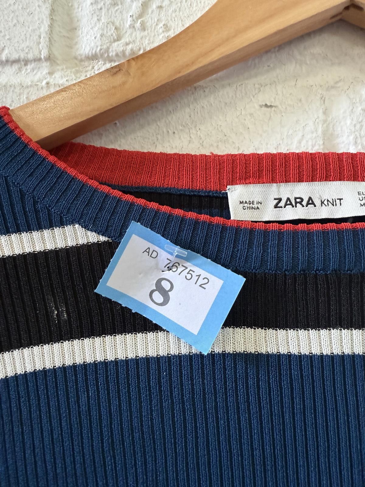 Zara Zara Knit Striped Ribbed Sweater Size M Size ONE SIZE - 3 Thumbnail