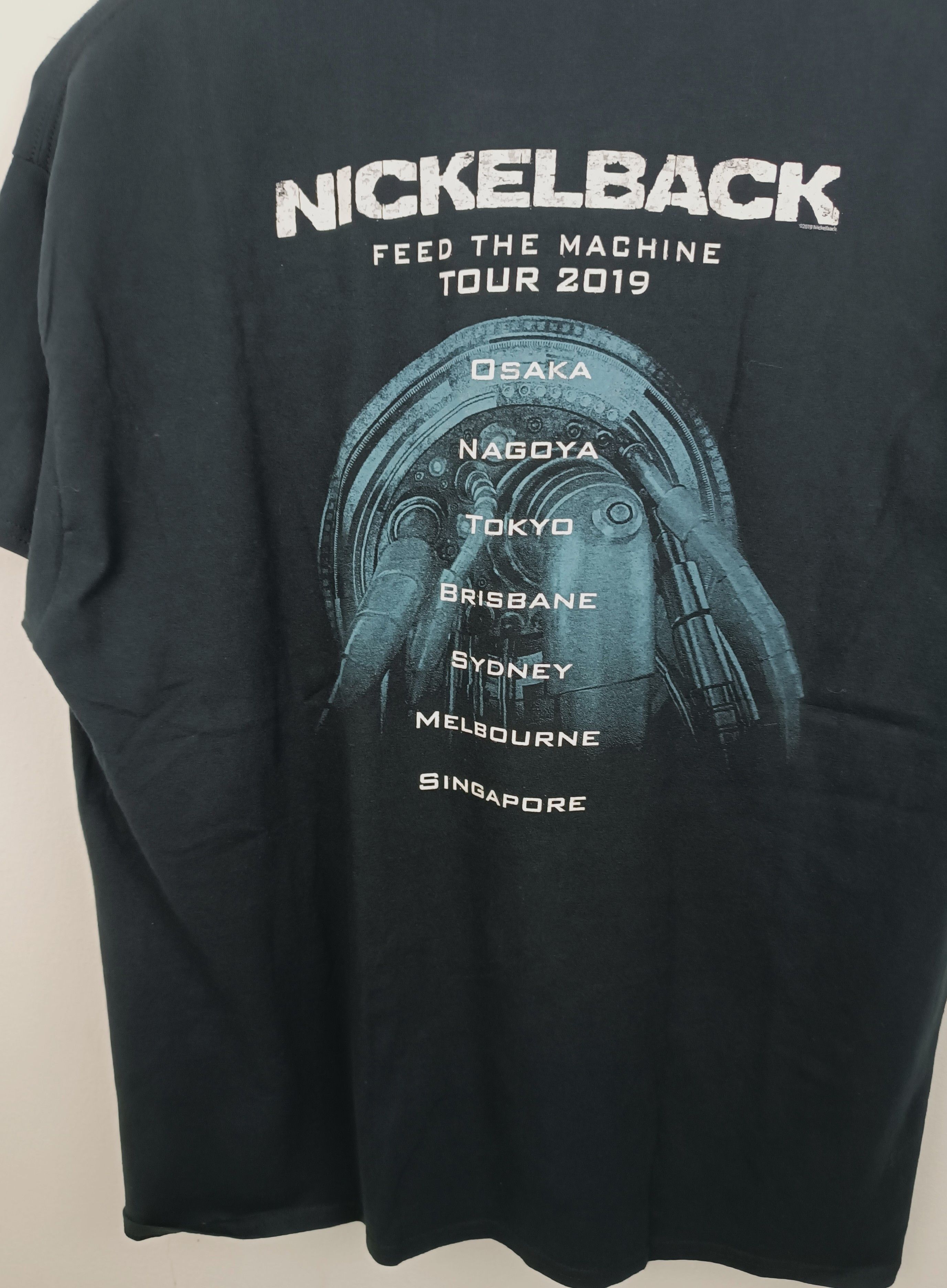 Band Tees VINTAGE 2019 NICKELBACK FEED THE MACHINE TOUR TEE Size US XL / EU 56 / 4 - 12 Thumbnail