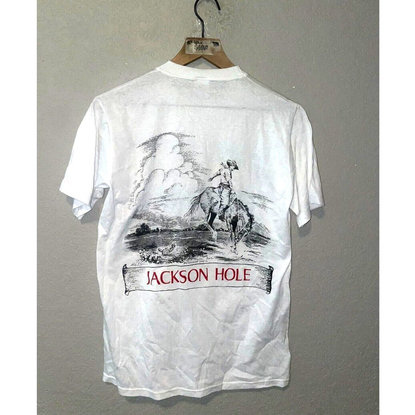 Jerzees Vintage Test Print Shirt Louisville Jackson Hole White L Tee Size US M / EU 48-50 / 2 - 10 Thumbnail