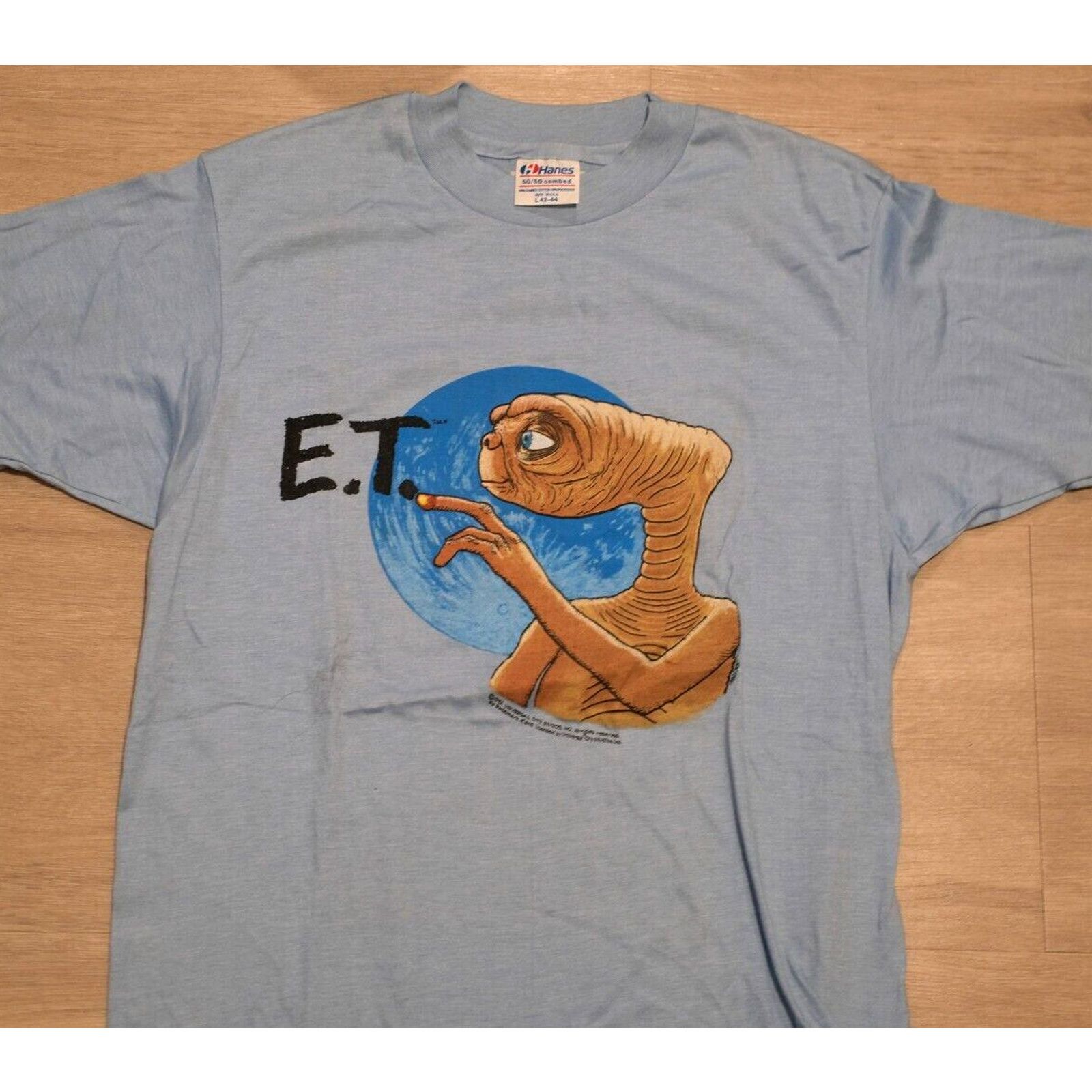 Hanes Vintage 80s Hanes ET Movie T-Shirt Mens L Graphic Print RARE Size US L / EU 52-54 / 3 - 1 Thumbnail