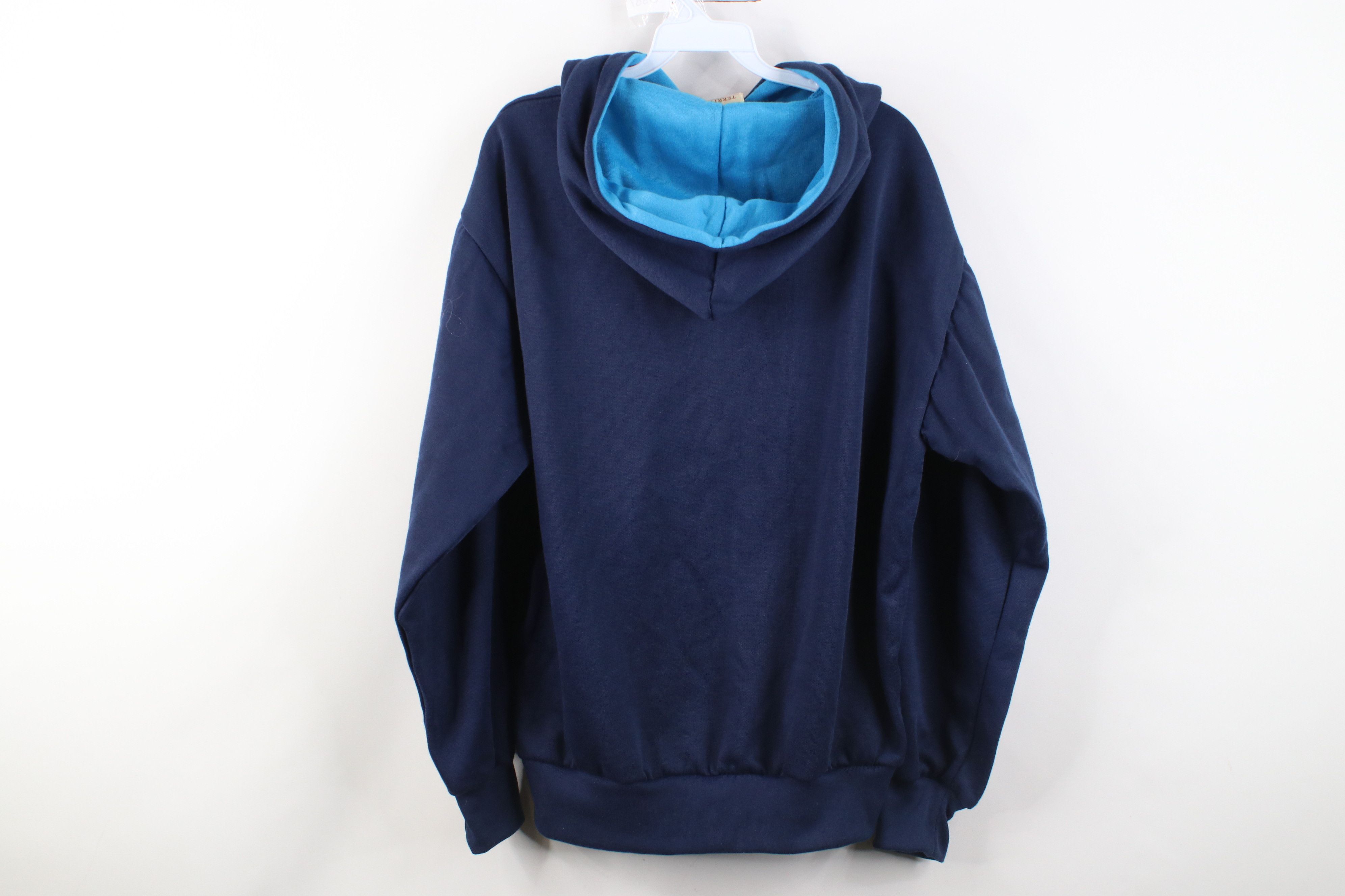 Vintage Deadstock Vintage 90s Streetwear Hoodie Sweatshirt Blue Size US M / EU 48-50 / 2 - 10 Thumbnail