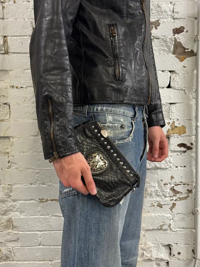 Gucci AW2007 Gucci Black Python Leather Studded Heart Bag by Frida Giannini Size ONE SIZE - 2 Thumbnail