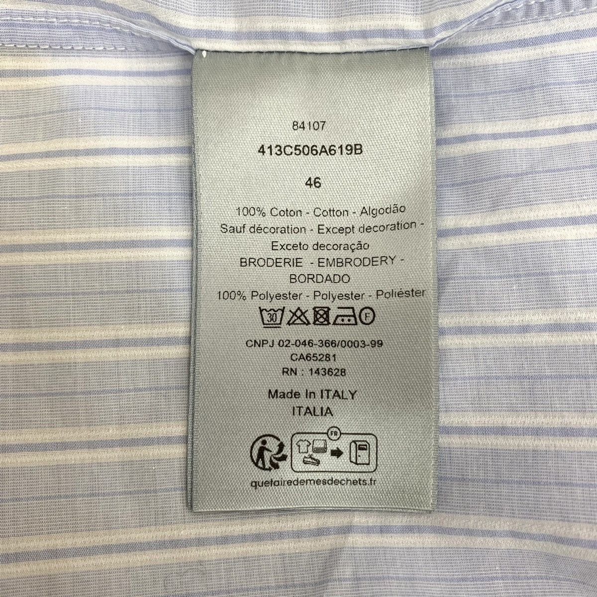 Dior Dior Striped Collared Half-Zip Short Sleeve T-Shirt K26WX Size S / US 4 / IT 40 - 8 Thumbnail