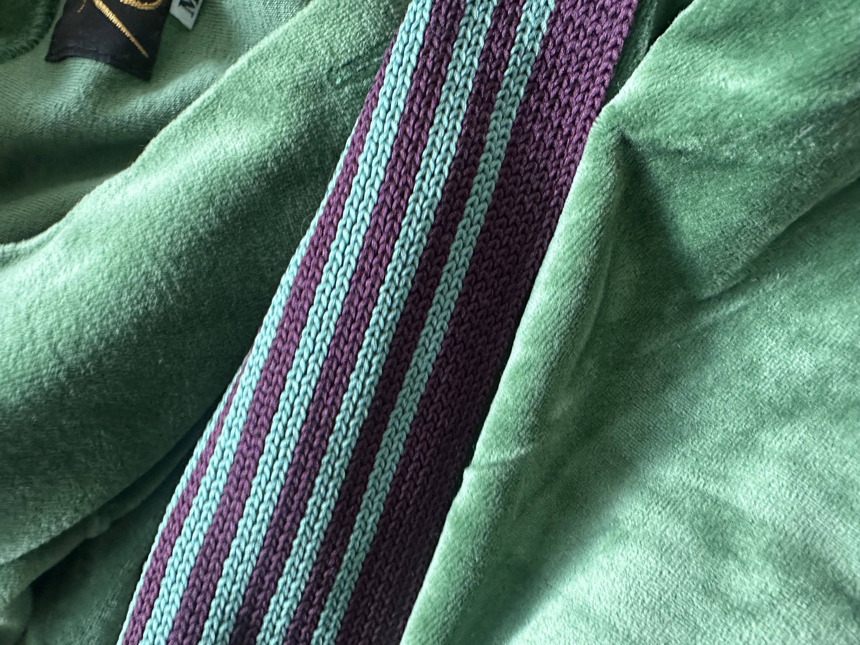 Needles Needles Velour Track Hoodie Green/Purple - Size M Size US M / EU 48-50 / 2 - 4 Thumbnail