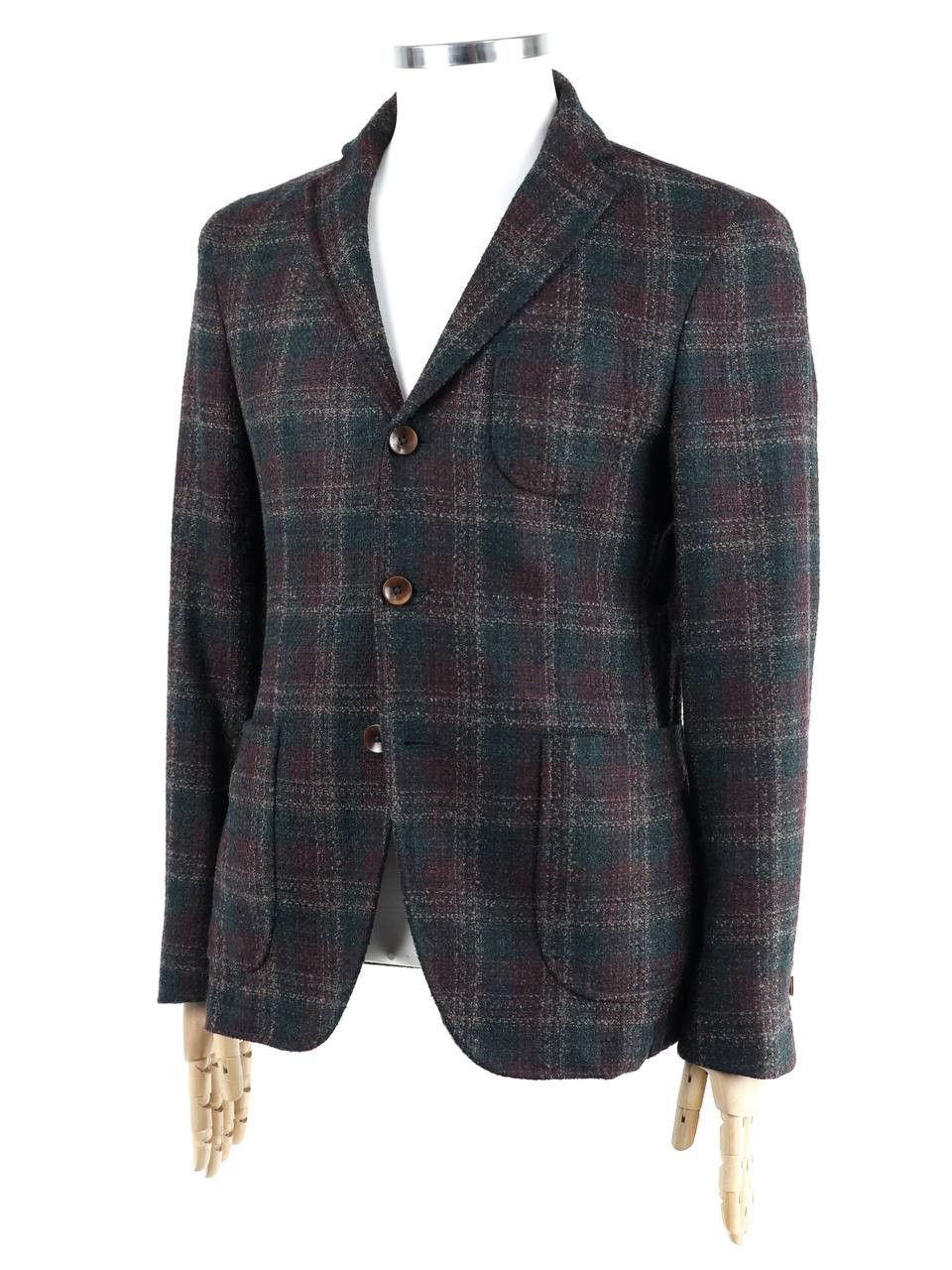Paoloni PAOLONI Plaid woolen jacket Size 48R - 2 Thumbnail