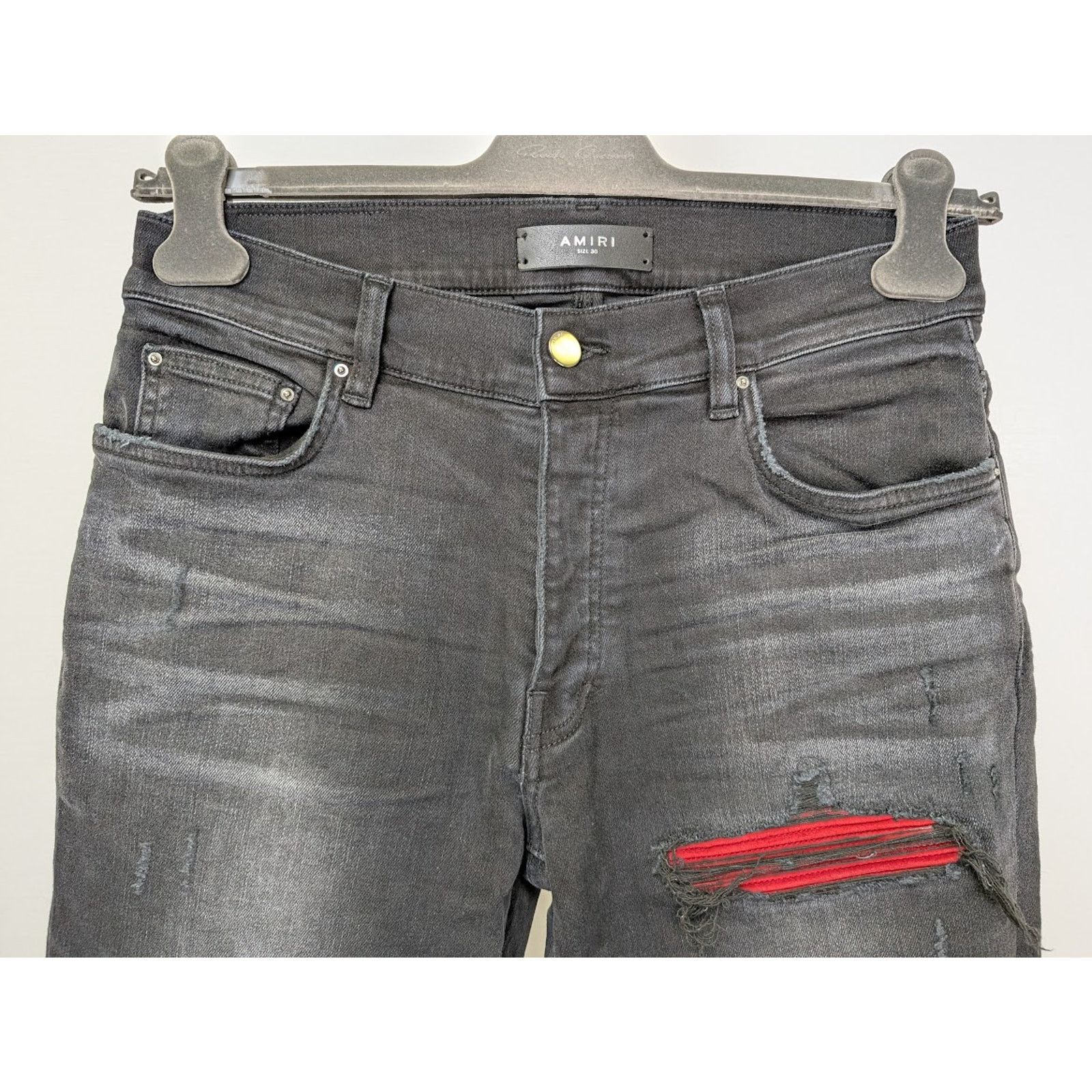 Amiri o1rshd1 MX1 Suede Jean in Vintage Black Size US 38 / EU 54 - 11 Thumbnail