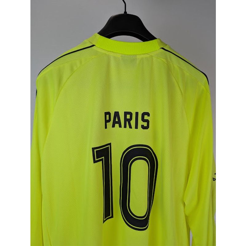 Balenciaga o1rshd1 Soccer Fluo Paris Tech Jersey T-Shirt in Fluo Yellow Size US L / EU 52-54 / 3 - 16 Thumbnail