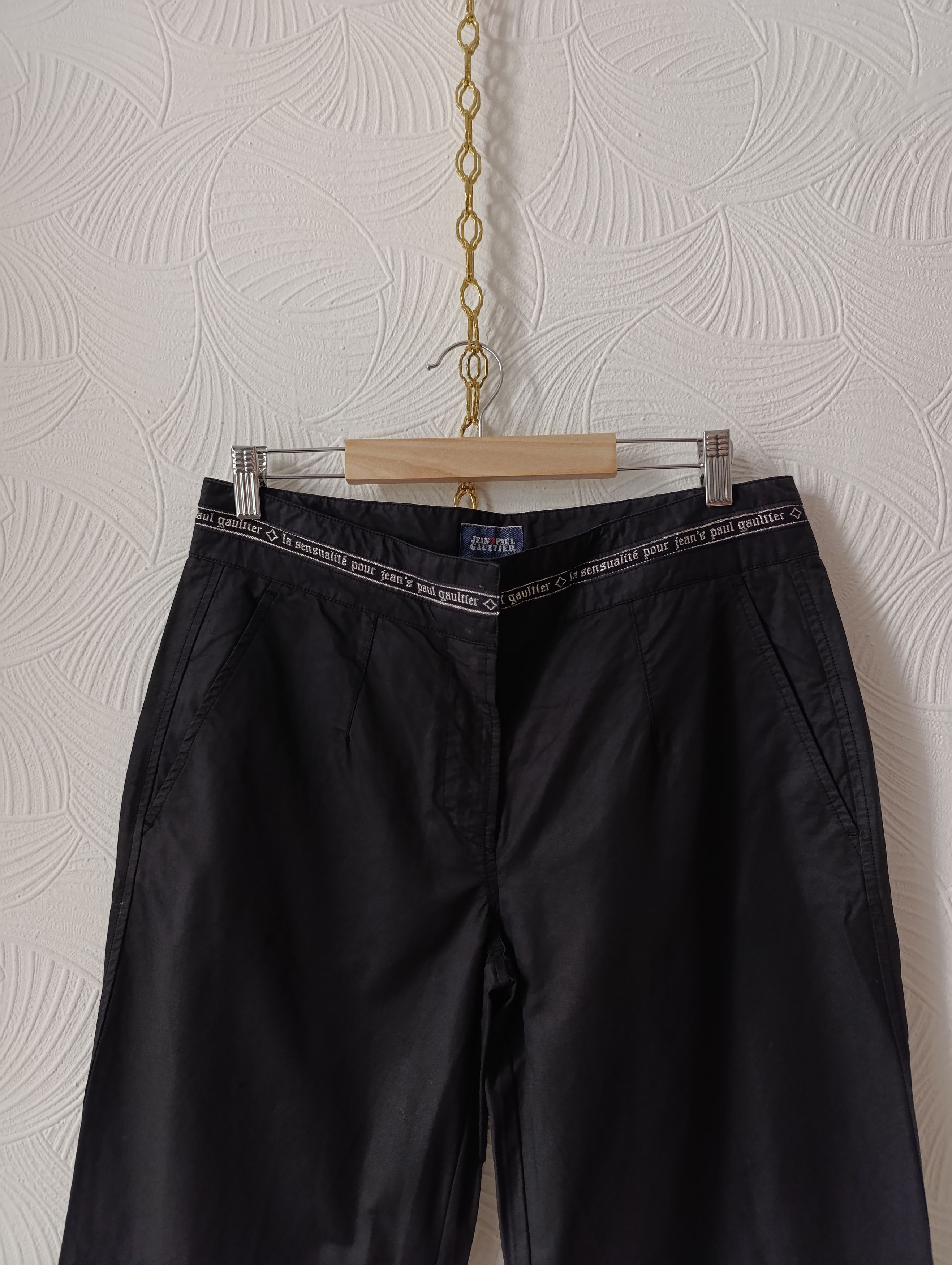 Jean Paul Gaultier JEAN'S PAUL GAULTIER WAIST LOGO TAPING DYED FLARED PANTS Size 30" / US 8 / IT 44 - 2 Thumbnail