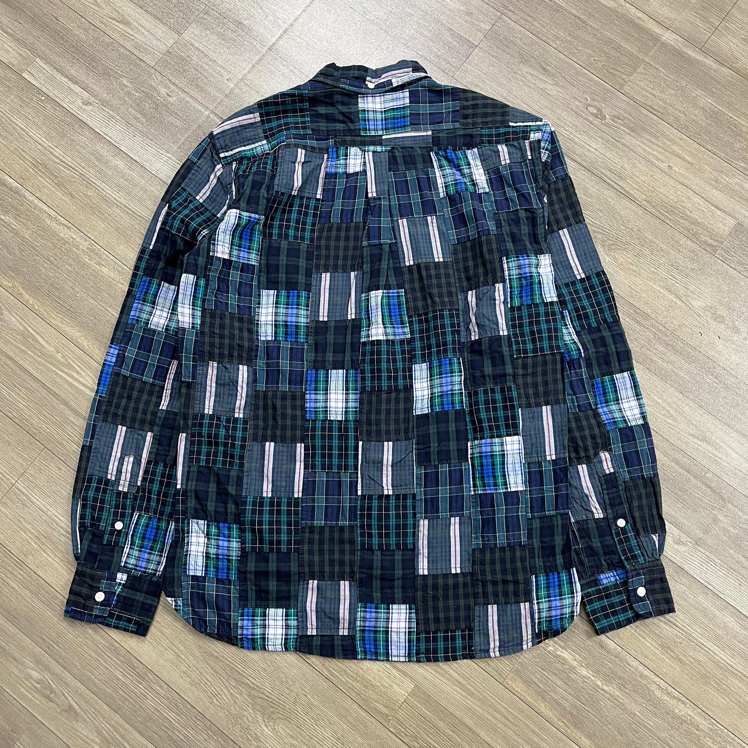 Beams Plus 00's Beams Plus Japanese Brand Patchwork Plaid Long Shirt Size US M / EU 48-50 / 2 - 15 Thumbnail