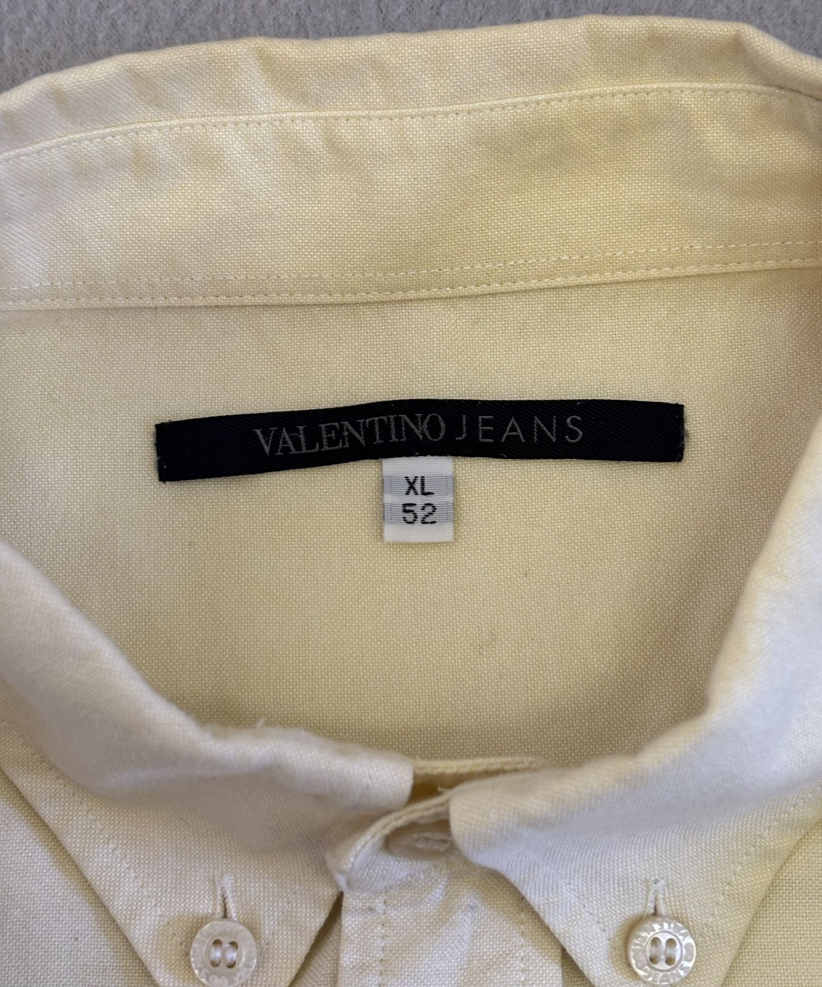 Valentino × Vintage Valentino Jeans yellow vintage shirt size. XL Size US XL / EU 56 / 4 - 13 Thumbnail