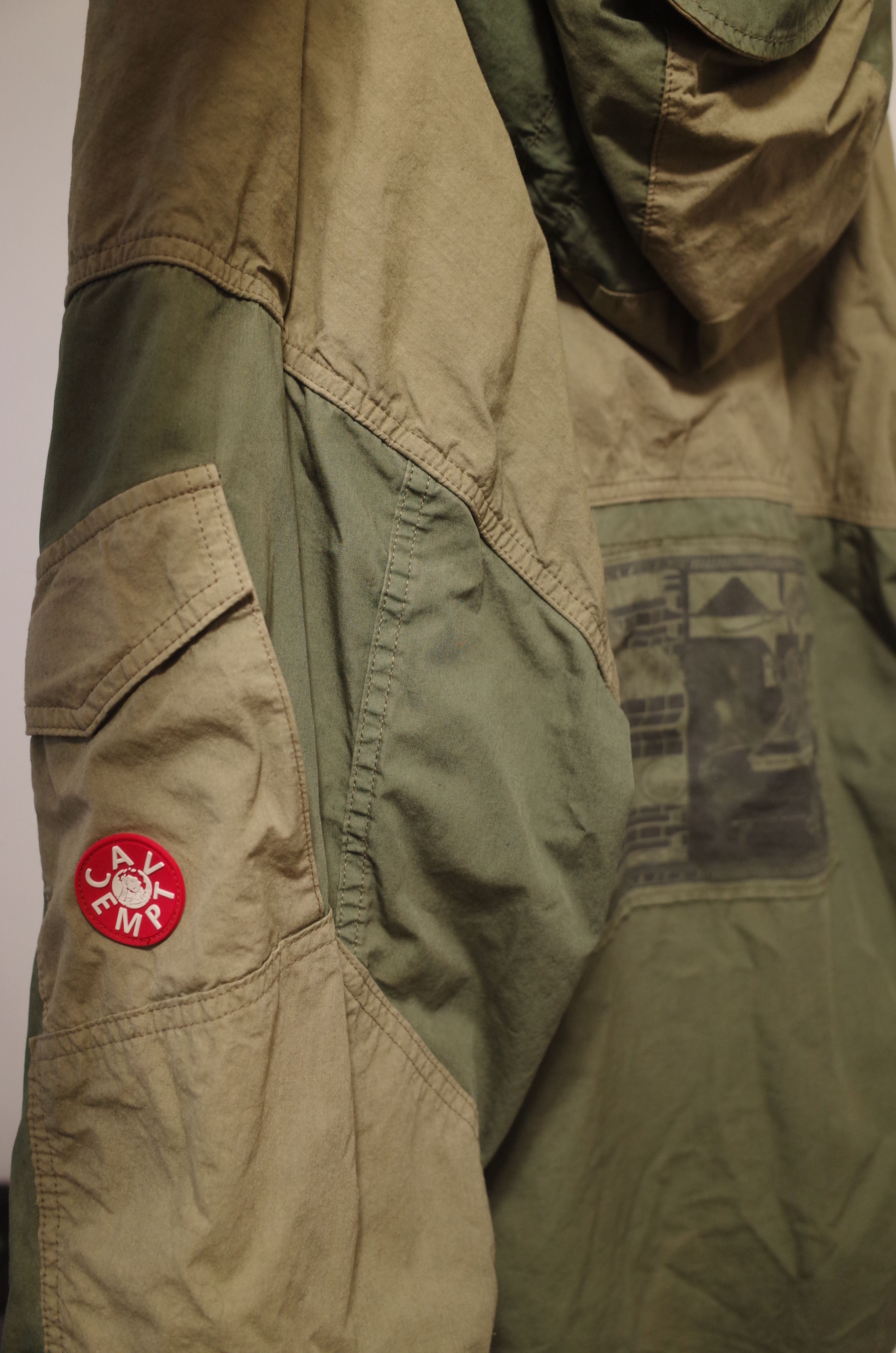 C.E シーイー CAVEMPT BLEACHED DENIM PARKA Cav Empt Denim Bleach Parka | Grailed