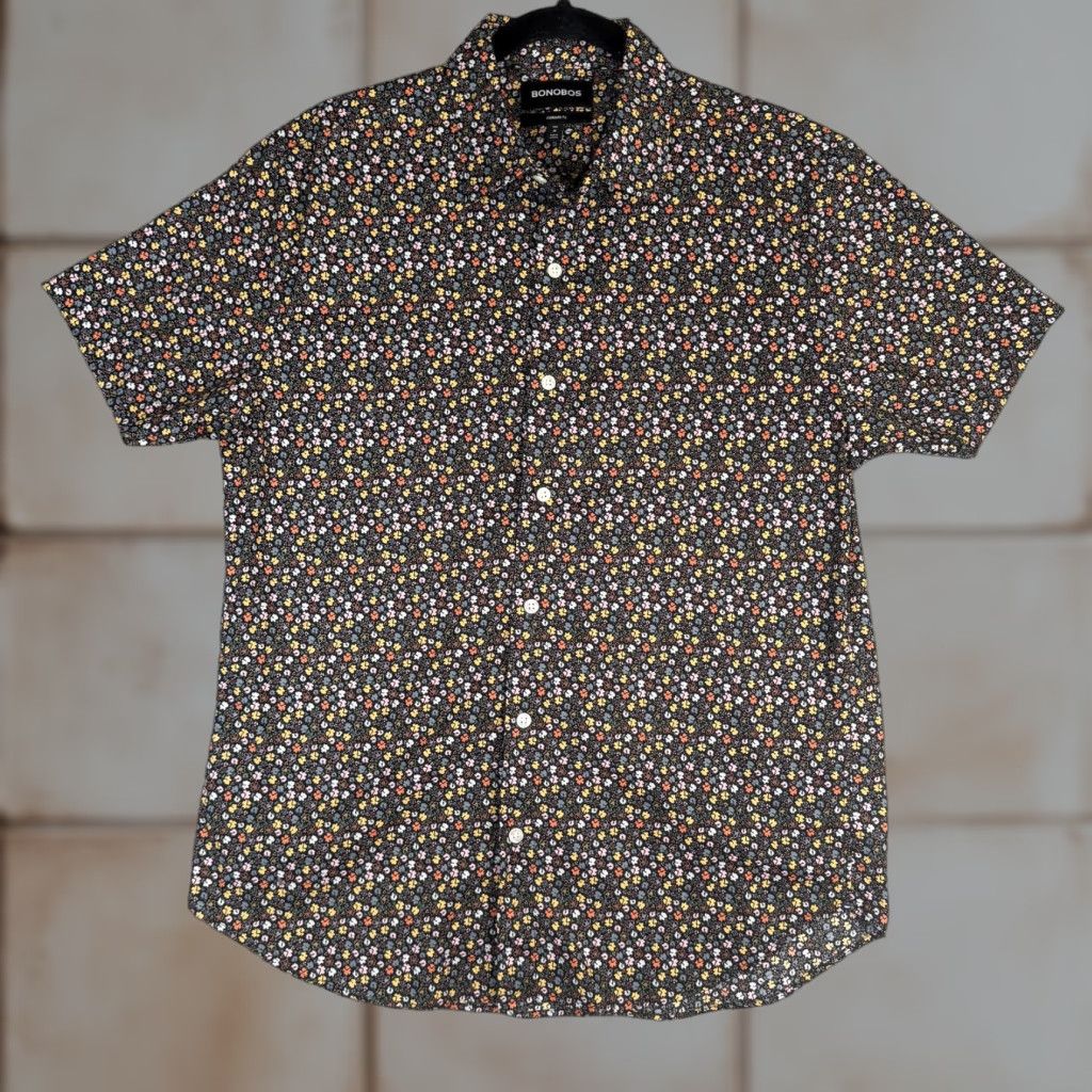 Bonobos Bonobos Shirt Men M Short Sleeve Button Up Riviera Black Floral Standard Fit Black Bonobos Mens M Shirt Size US M / EU 48-50 / 2 - 1 Thumbnail