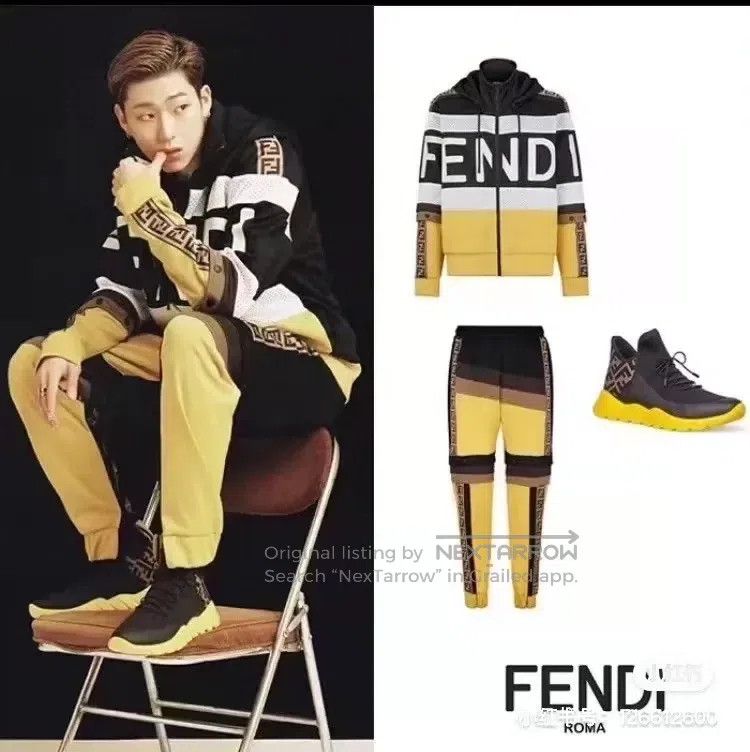 Fendi Fendi Men's zippered color-blocked hooded coat Size US S / EU 44-46 / 1 - 8 Thumbnail