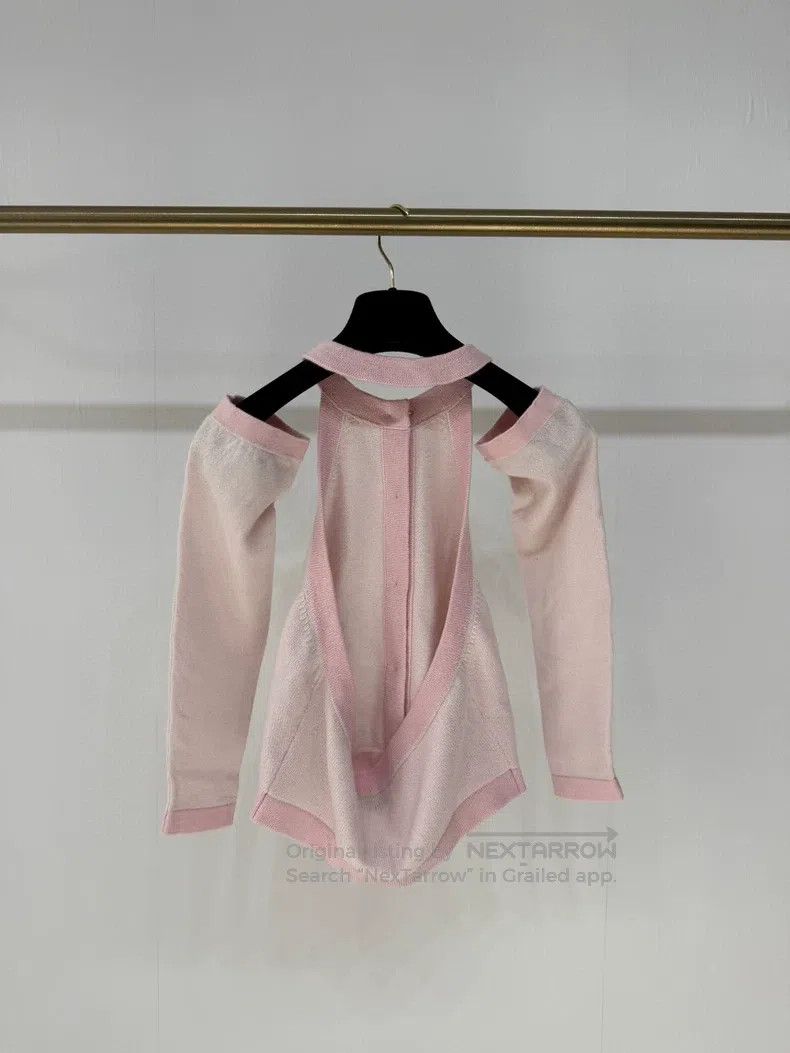 Chanel Chanel 23S Pink Neck Sleeve Knitted Vest Size XS / US 0-2 / IT 36-38 - 4 Thumbnail