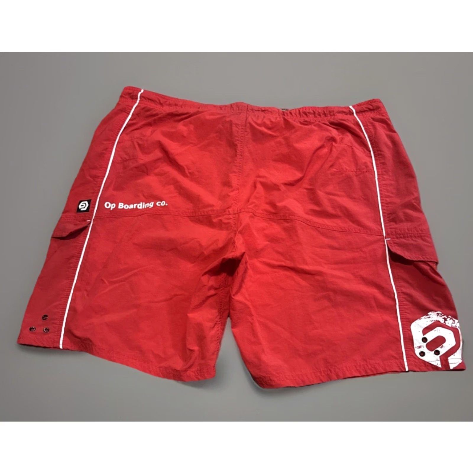 Ocean Pacific VINTAGE Ocean Pacific OP Boarding Co. Board Shorts Bathing Suit Red VTG Y2K Size US 33 - 2 Thumbnail