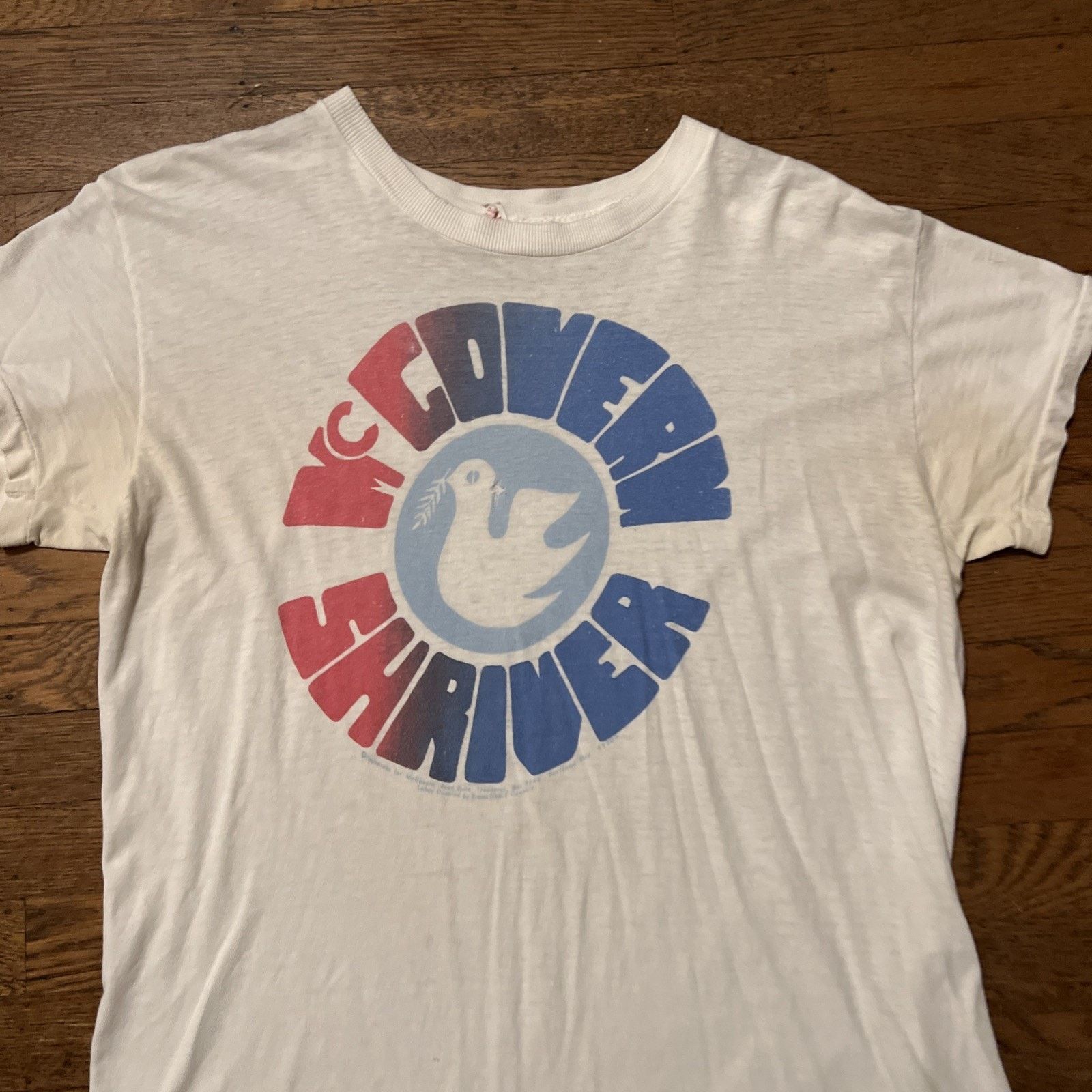 &SONS Vintage McGovern Shriver T Shirt 70s Political Politics Rare Size US M / EU 48-50 / 2 - 3 Thumbnail