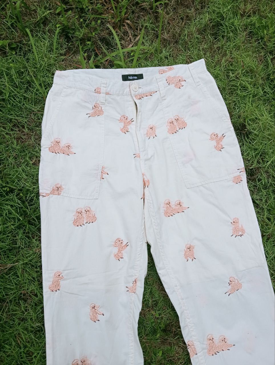 Issey Miyake VINTAGE NE-NET ISSEY MIYAKE EMBROIDERY PANTS Size US 31 - 4 Thumbnail