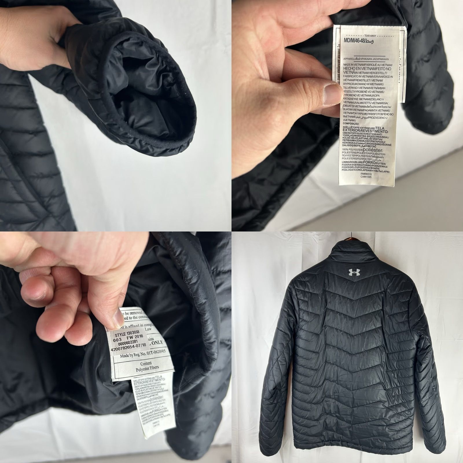 Under Armour VINTAGE Under Armour Puffer Jacket Black Medium Size US M / EU 48-50 / 2 - 8 Thumbnail