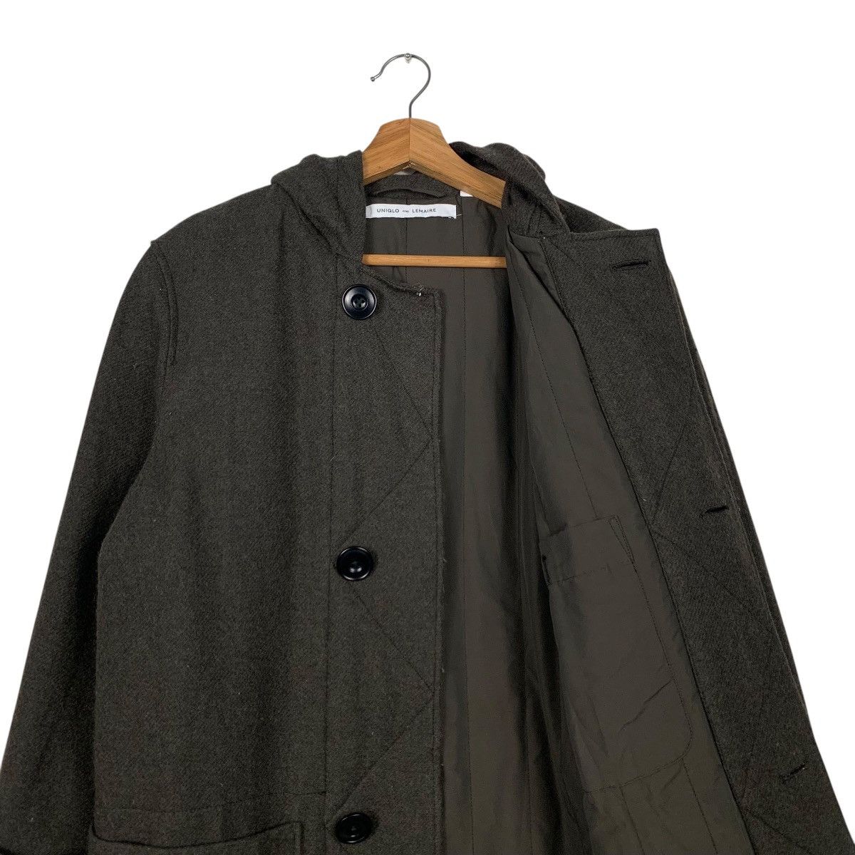 Lemaire × Uniqlo UNIQLO X LEMAIRE Wool Hooded Long Coat Jacket #2119-C93 Size US M / EU 48-50 / 2 - 11 Thumbnail