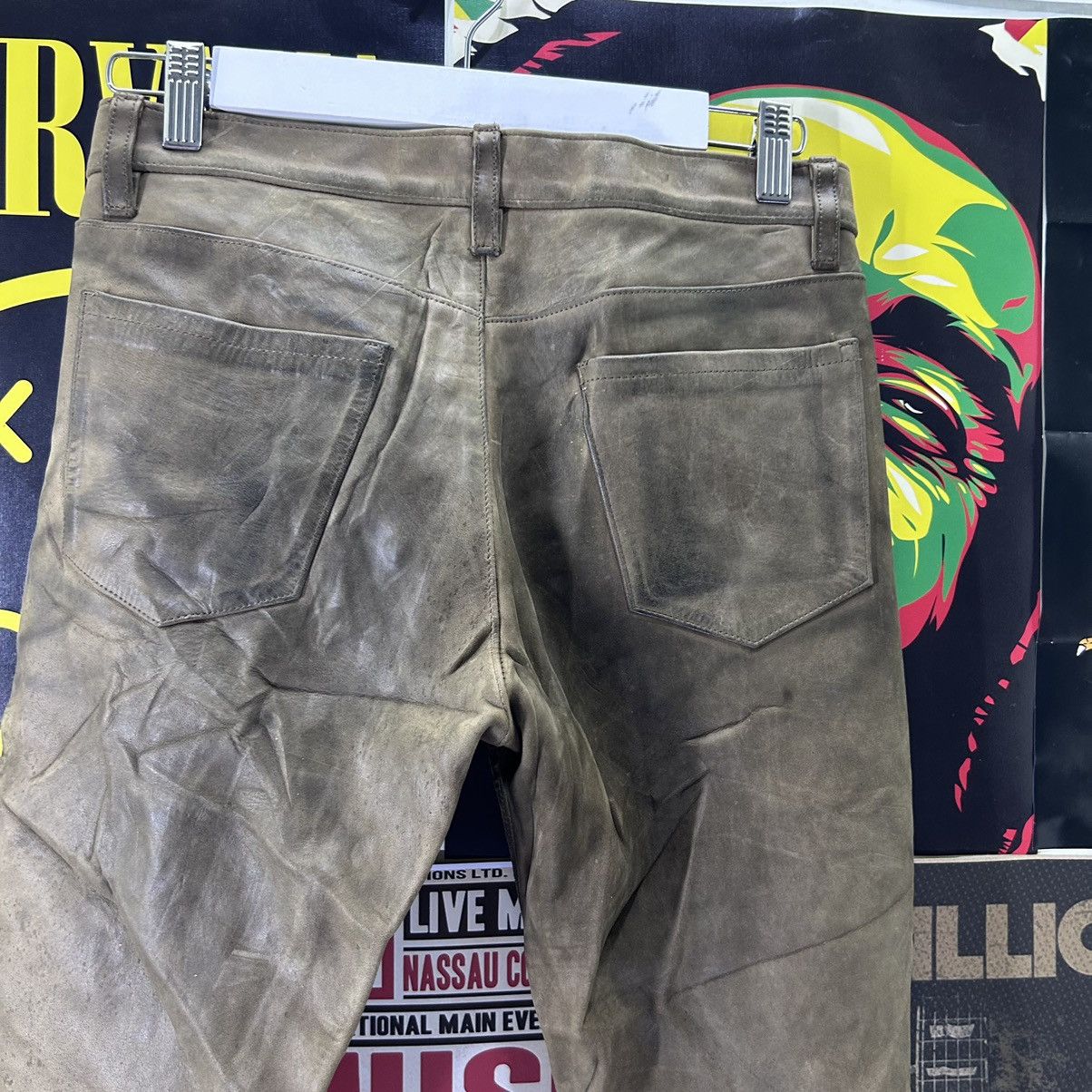 Genuine Leather Vintage Rip Van Winkle Flare Leather Pant Size US 28 / EU 44 - 11 Thumbnail