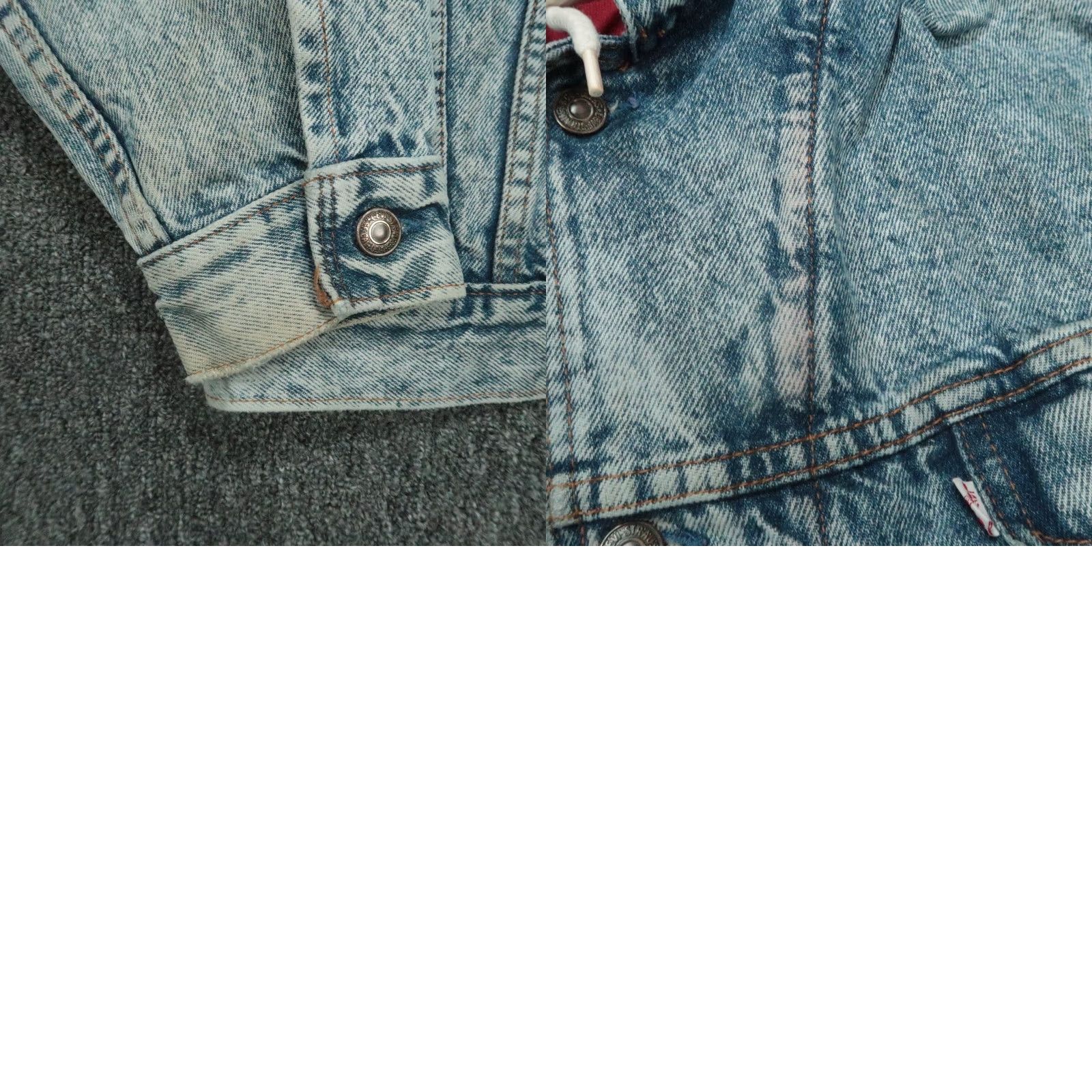 Levi's VINTAGE Levi's Jacket Mens M Blue Acid Wash Hooded Button Canada Denim Full Zip Pockets Winter Spring Fall Regular Style Overcoat Category Jacket Size US M / EU 48-50 / 2 - 9 Thumbnail