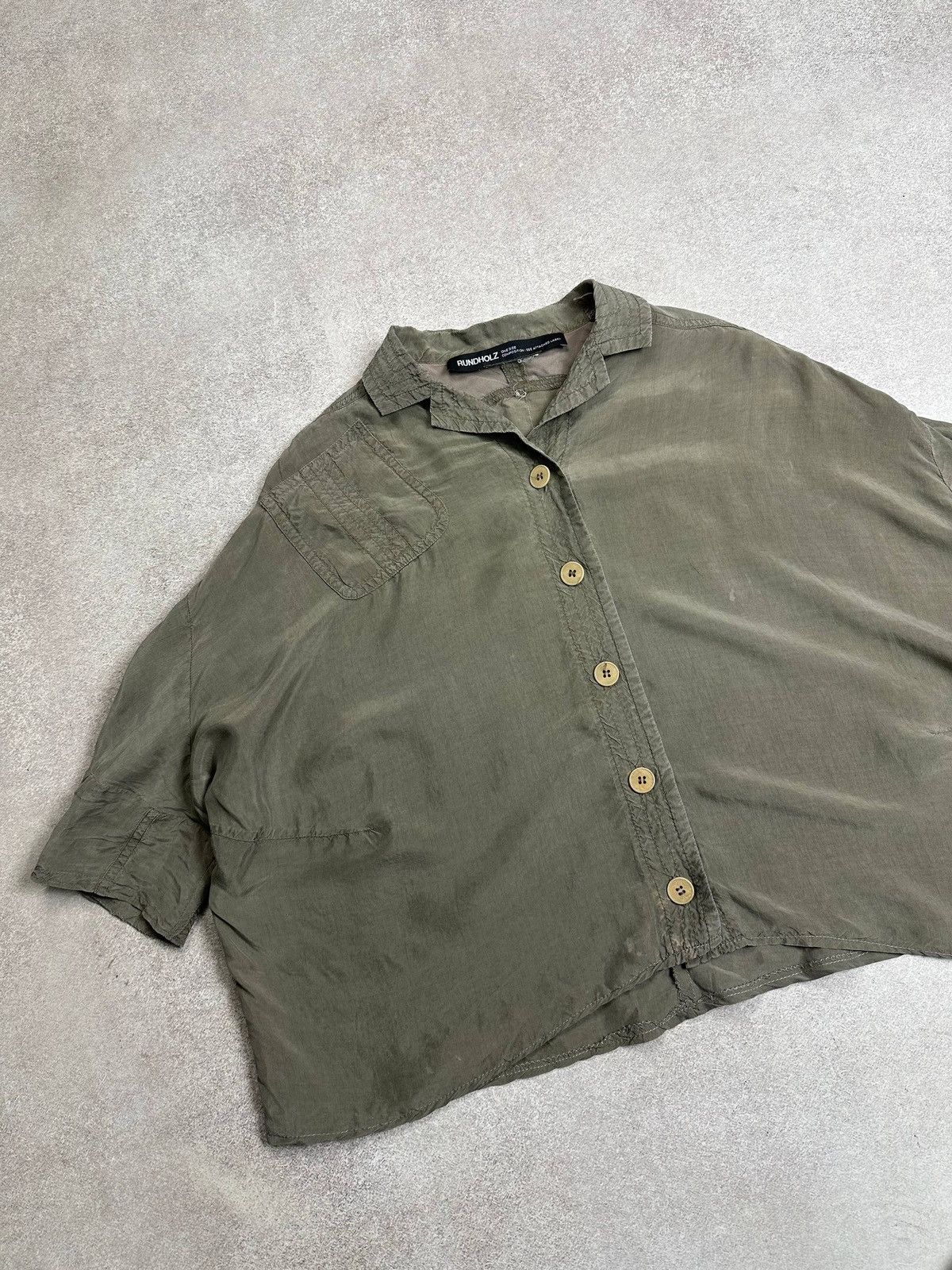 Rundholz Reconstructed Boxy Jacket Distressed Shirt Goth y2k Vintage Size US L / EU 52-54 / 3 - 2 Thumbnail
