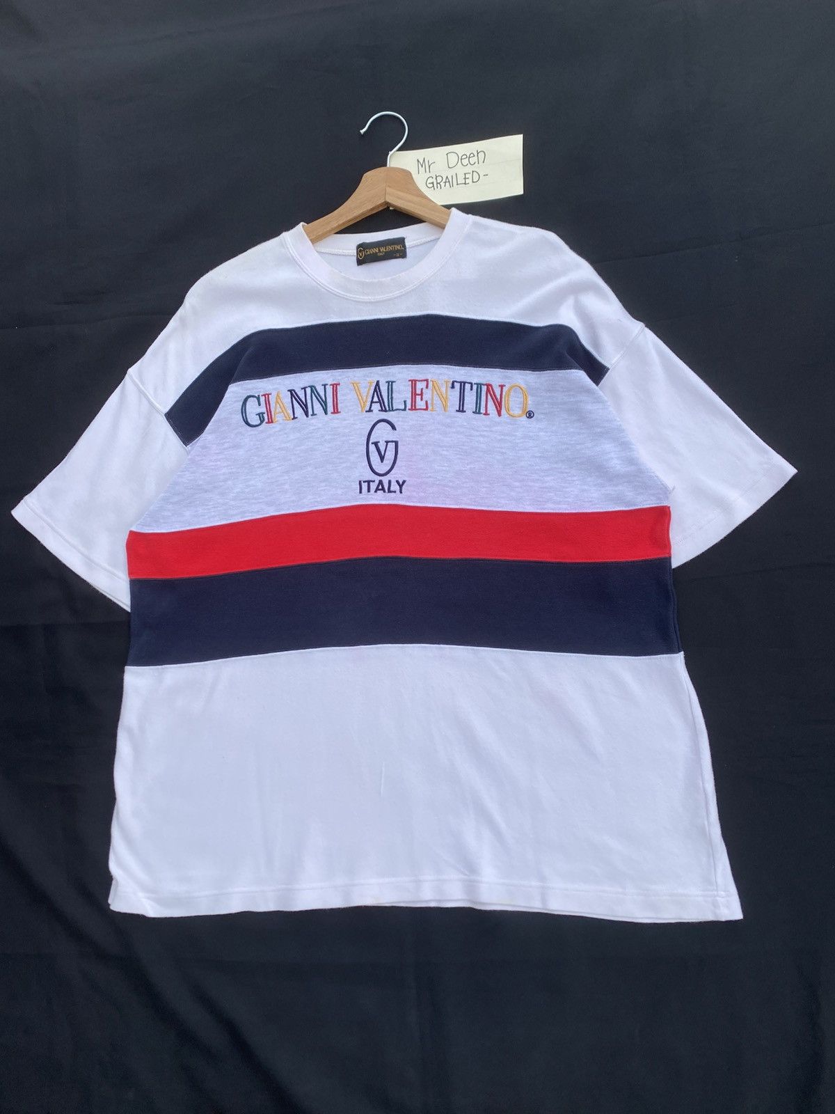 Gianni Valentino Rare Vintage Gianni Valentino Spellout Tshirt Size US L / EU 52-54 / 3 - 4 Thumbnail