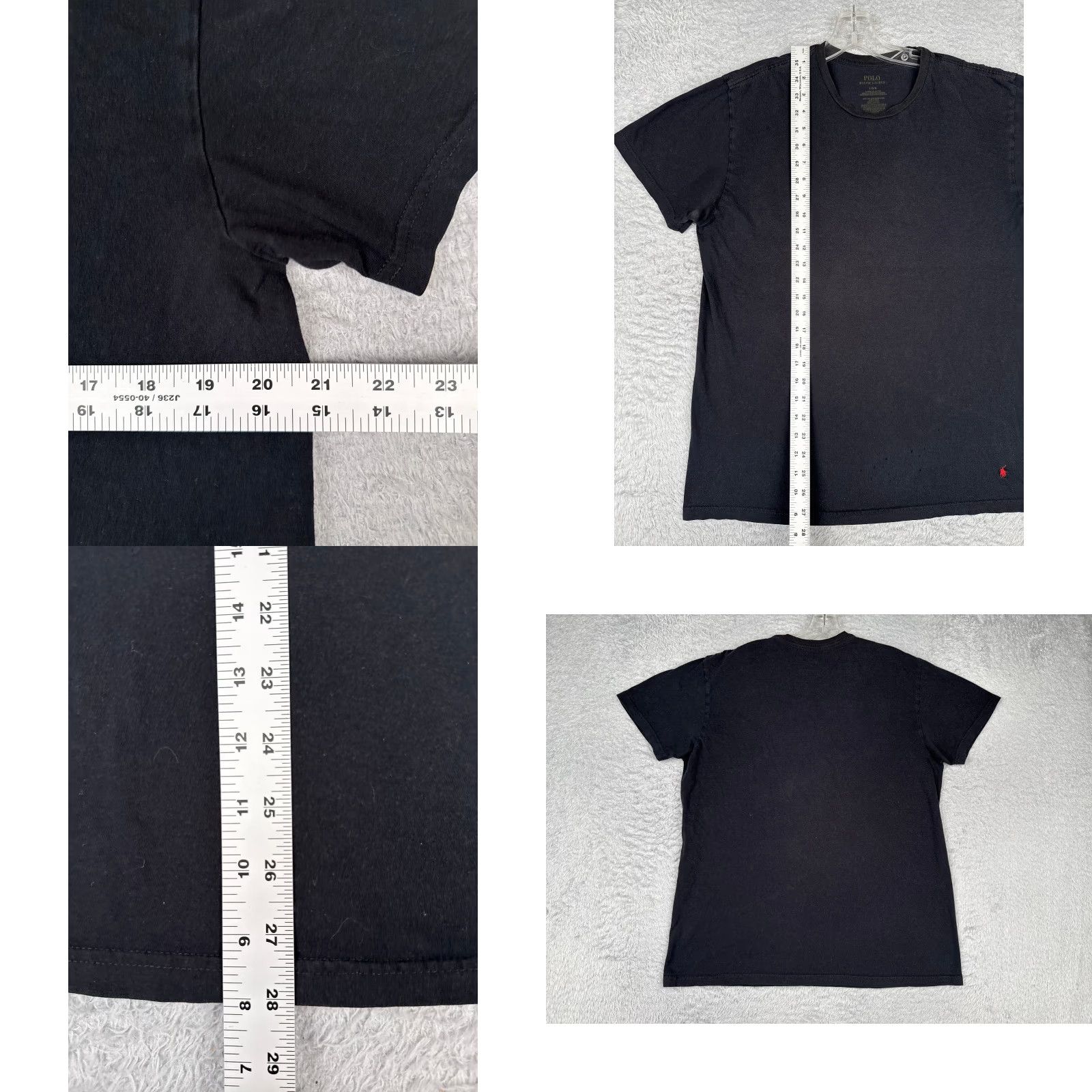 Ralph Lauren VINTAGE Polo Ralph Lauren Shirt Adult Large Black Short Sleeve Crew Neck Cotton Size US L / EU 52-54 / 3 - 8 Thumbnail