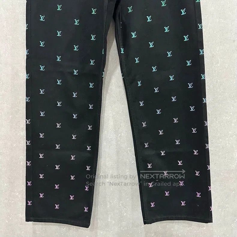 Louis Vuitton Louis Vuitton Monogram Embroidered Jeans. Size US 33 - 3 Thumbnail