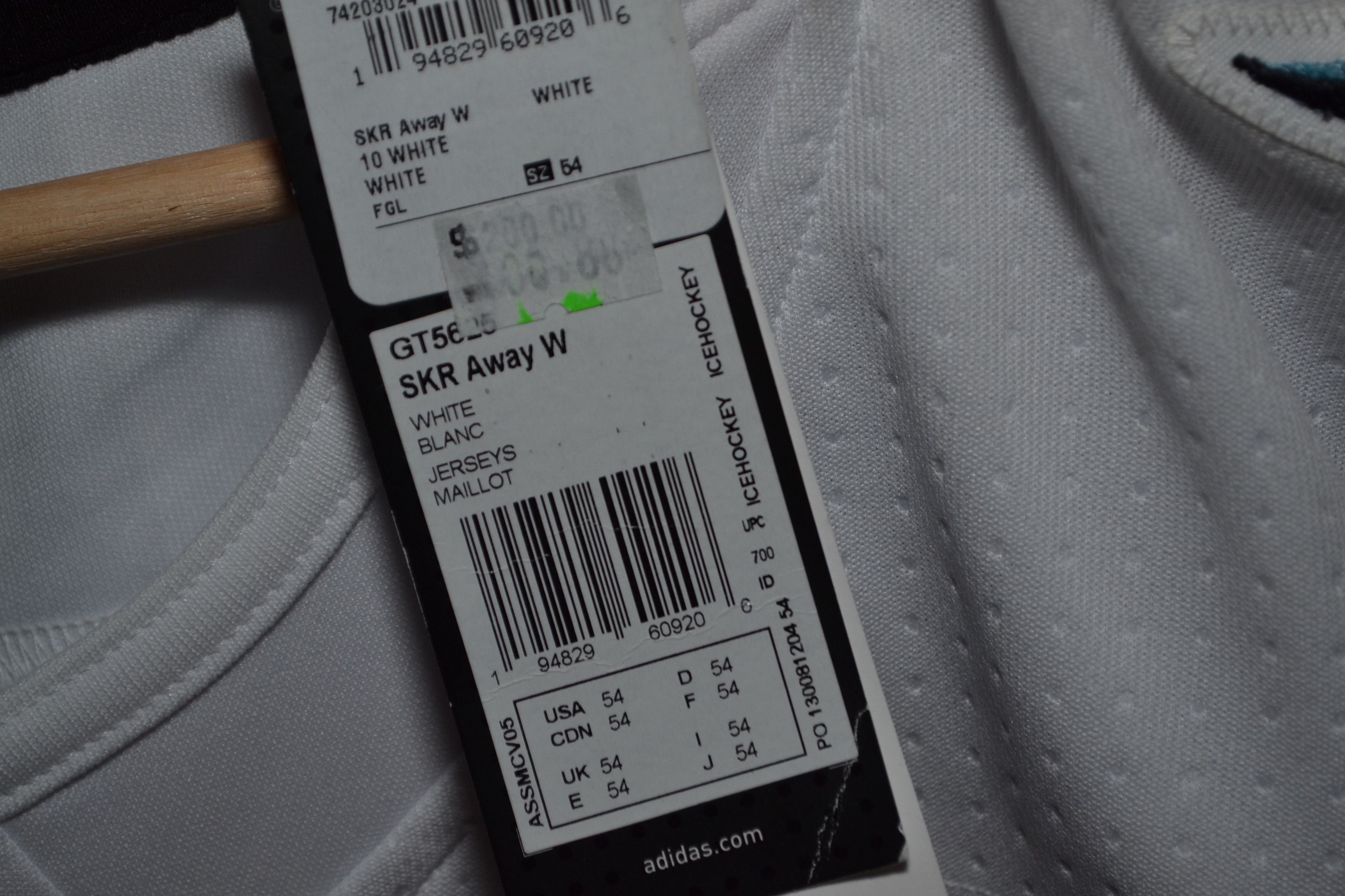 Adidas Seattle Kraken Adidas Away White Jersey 2022 54 Size US L / EU 52-54 / 3 - 6 Thumbnail