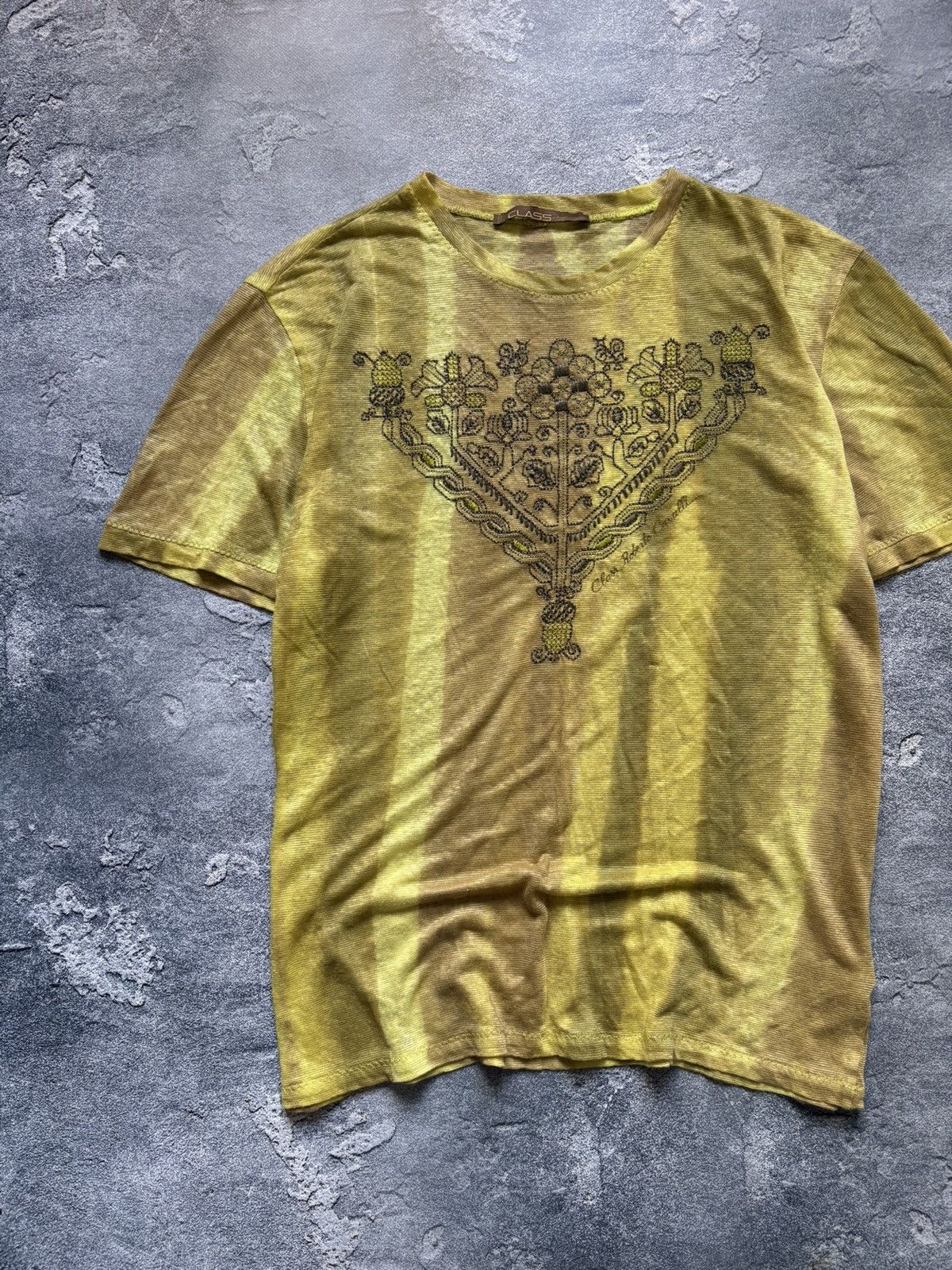 Roberto Cavalli Vintage CLASS Roberto Cavalli Y2K Embroidered Gradient Tee Size XXL / US 16-18 / IT 52-54 - 2 Thumbnail