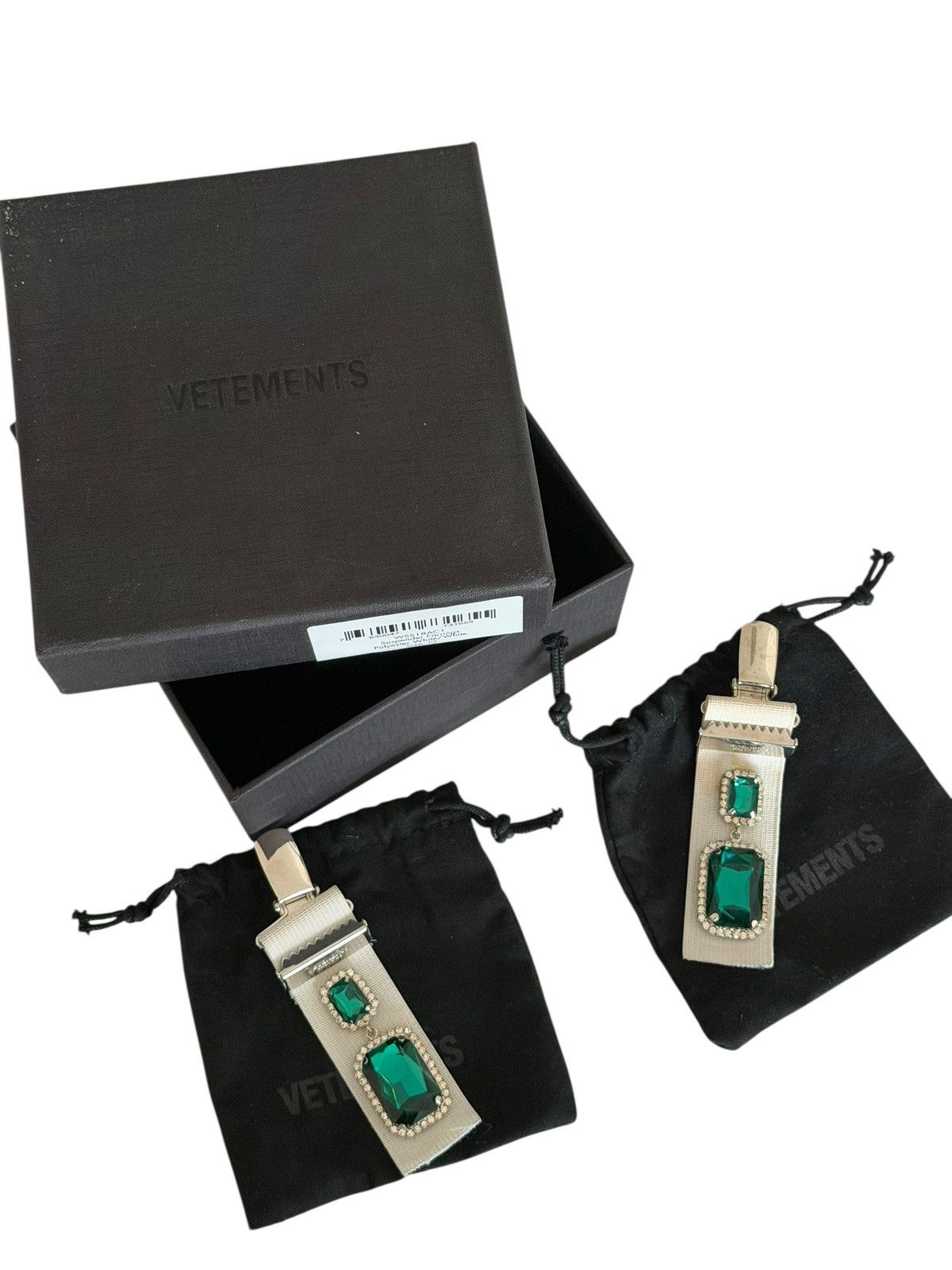 Vetements *RARE* VETEMENTS GVASALIA SUSPENDER EARRINGS BANDAID GEMS Size ONE SIZE - 12 Thumbnail
